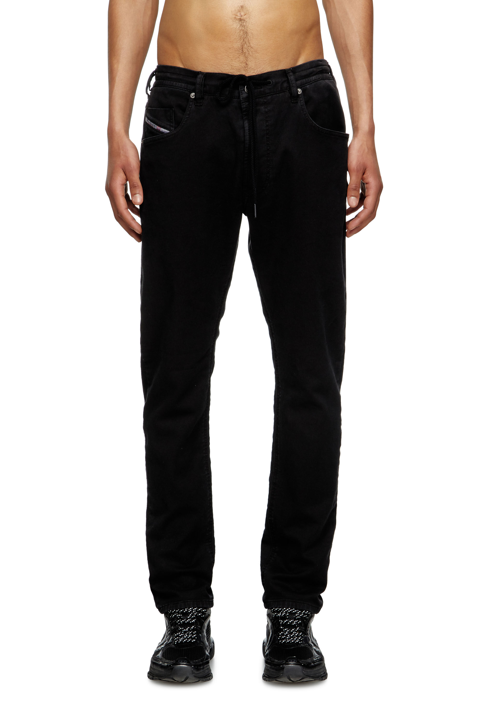 Diesel - Man's Regular 2032 D-Krooley Joggjeans® 068NH, Black/Dark grey - 3