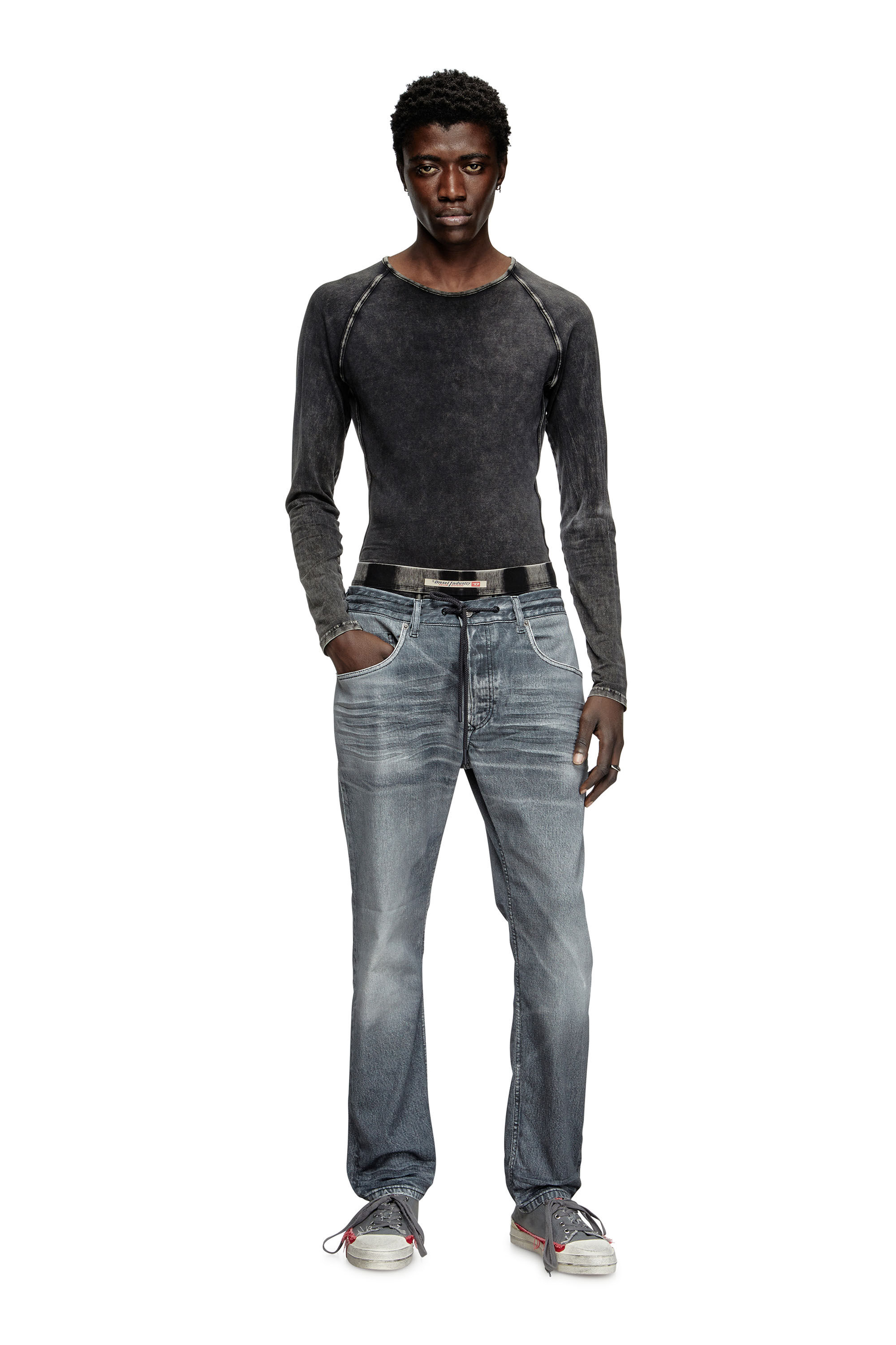 Diesel - Man's Regular 2032 D-Krooley Joggjeans® 068PC, Grey - 1