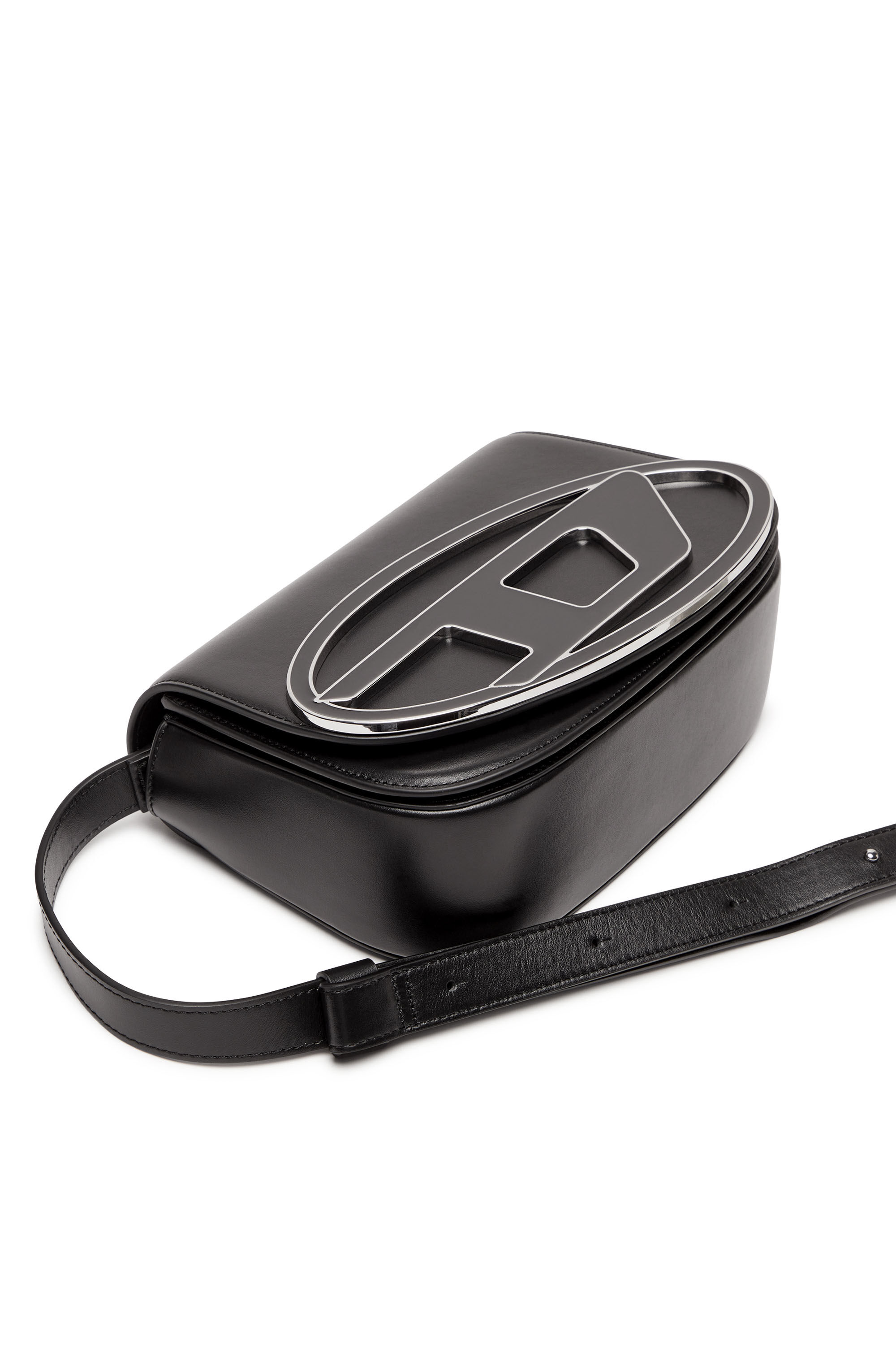 Diesel - 1DR M, Woman's 1DR M-Iconic medium shoulder bag in leather in Black - 6
