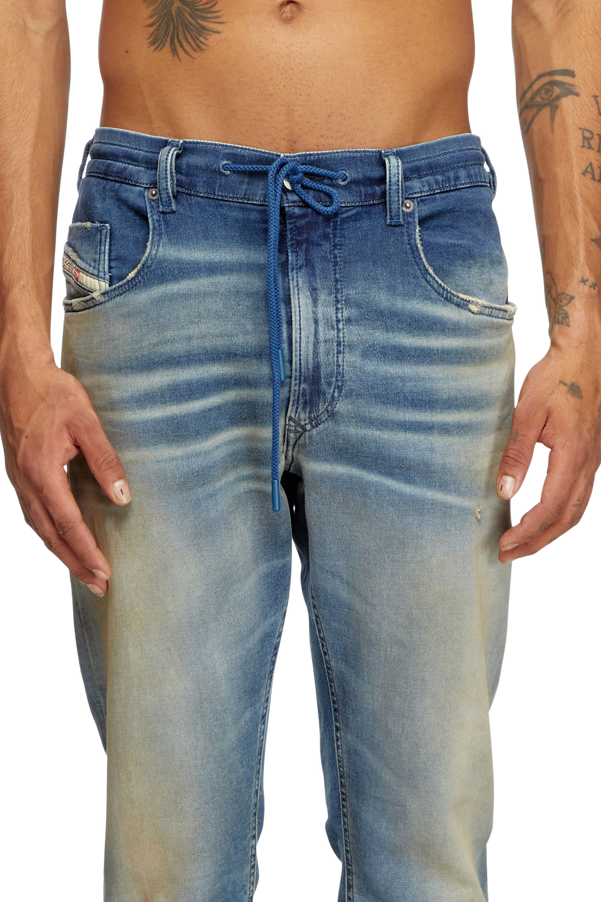 Diesel - Man's Regular 2032 D-Krooley Joggjeans® 068PQ, Medium blue - 5