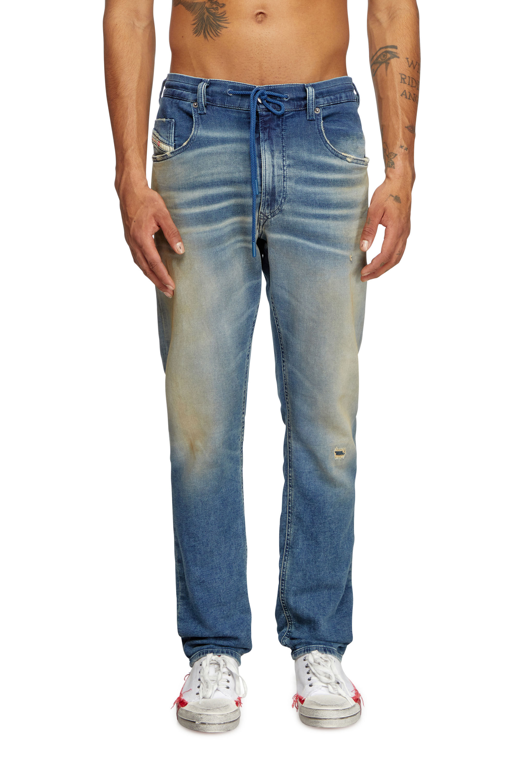 Diesel - Man's Regular 2032 D-Krooley Joggjeans® 068PQ, Medium blue - 3