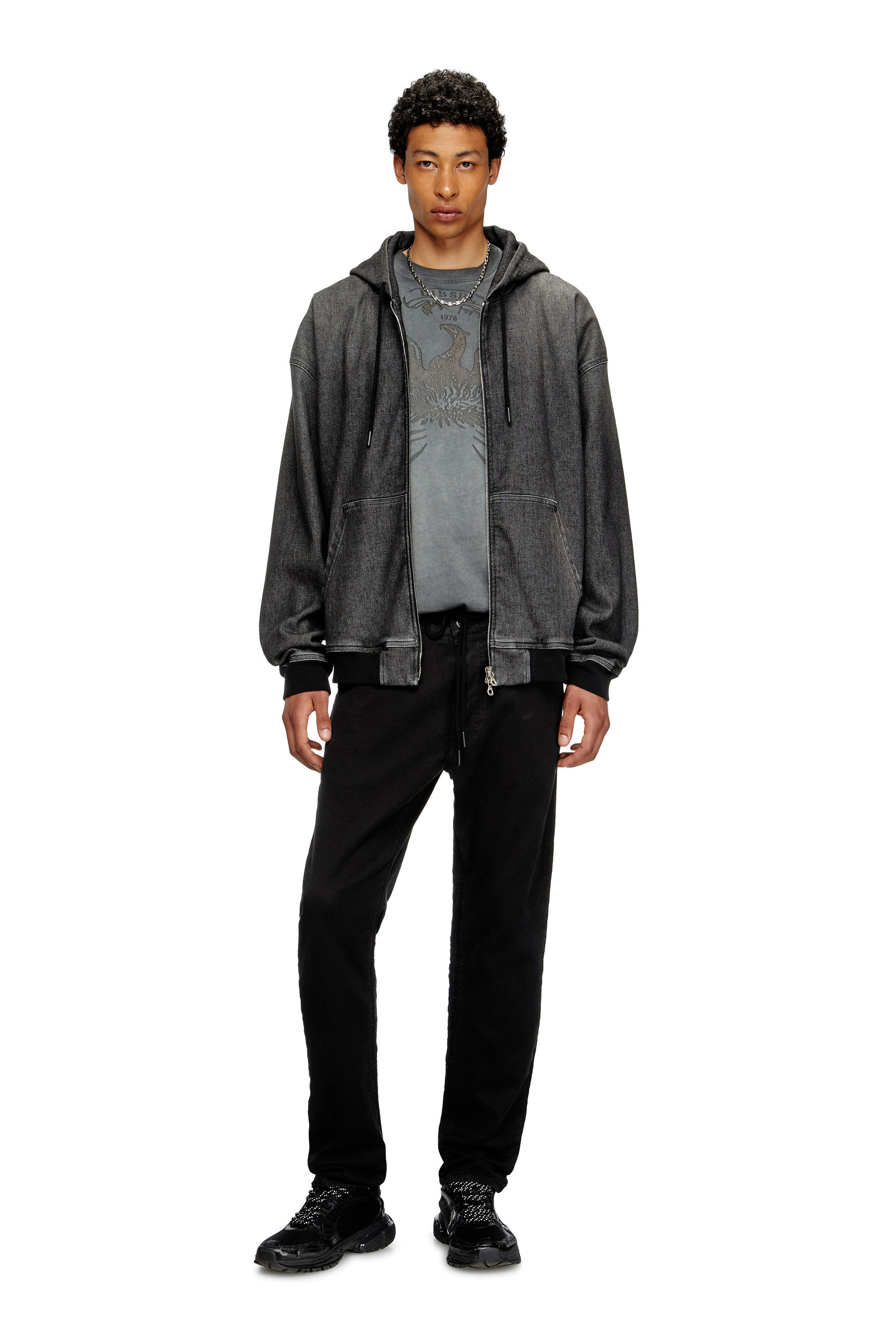 Diesel - Man's Regular 2032 D-Krooley Joggjeans® 068NH, Black/Dark grey - 1