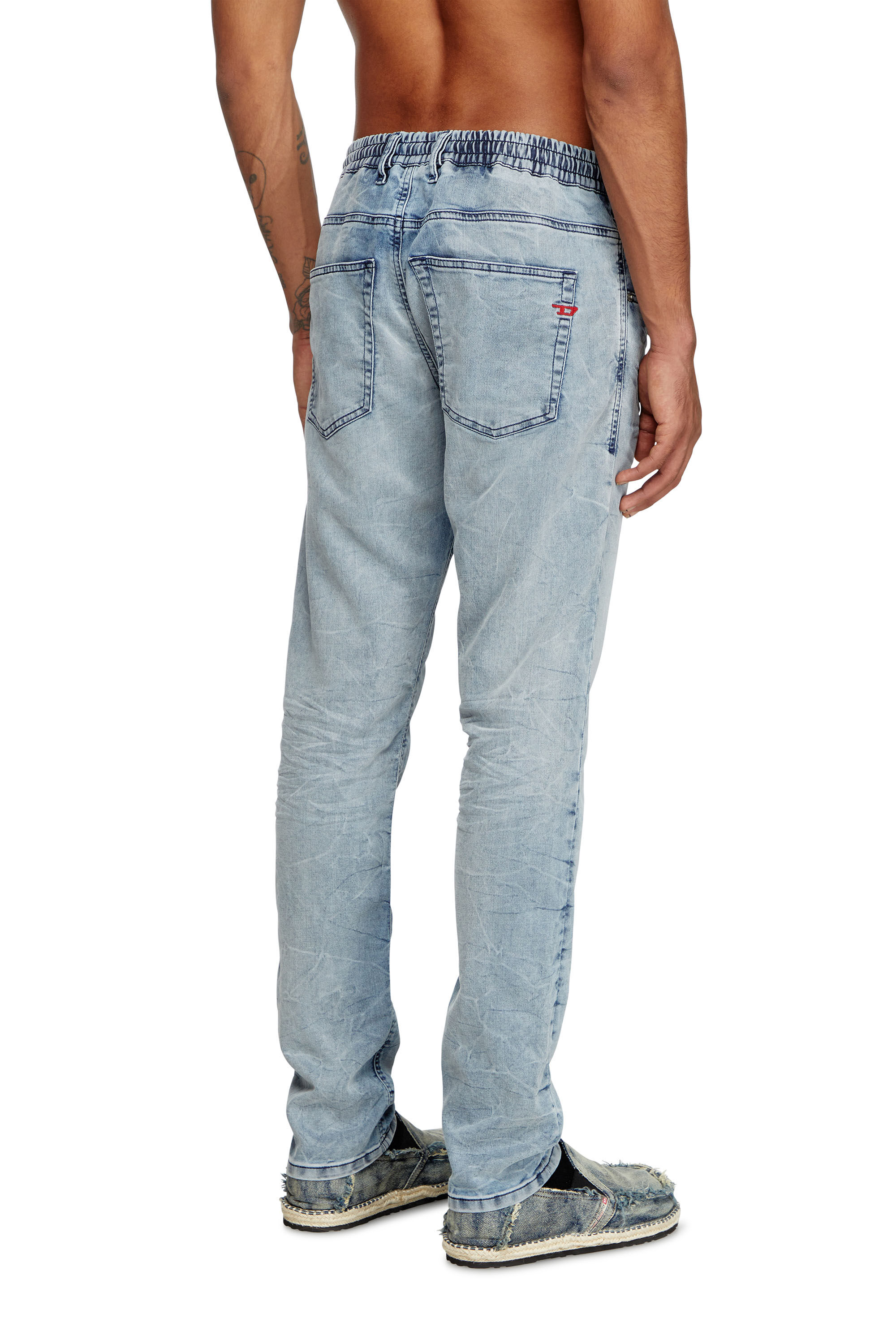 Diesel - Man's Regular 2032 D-Krooley Joggjeans® 068PK, Light Blue - 4