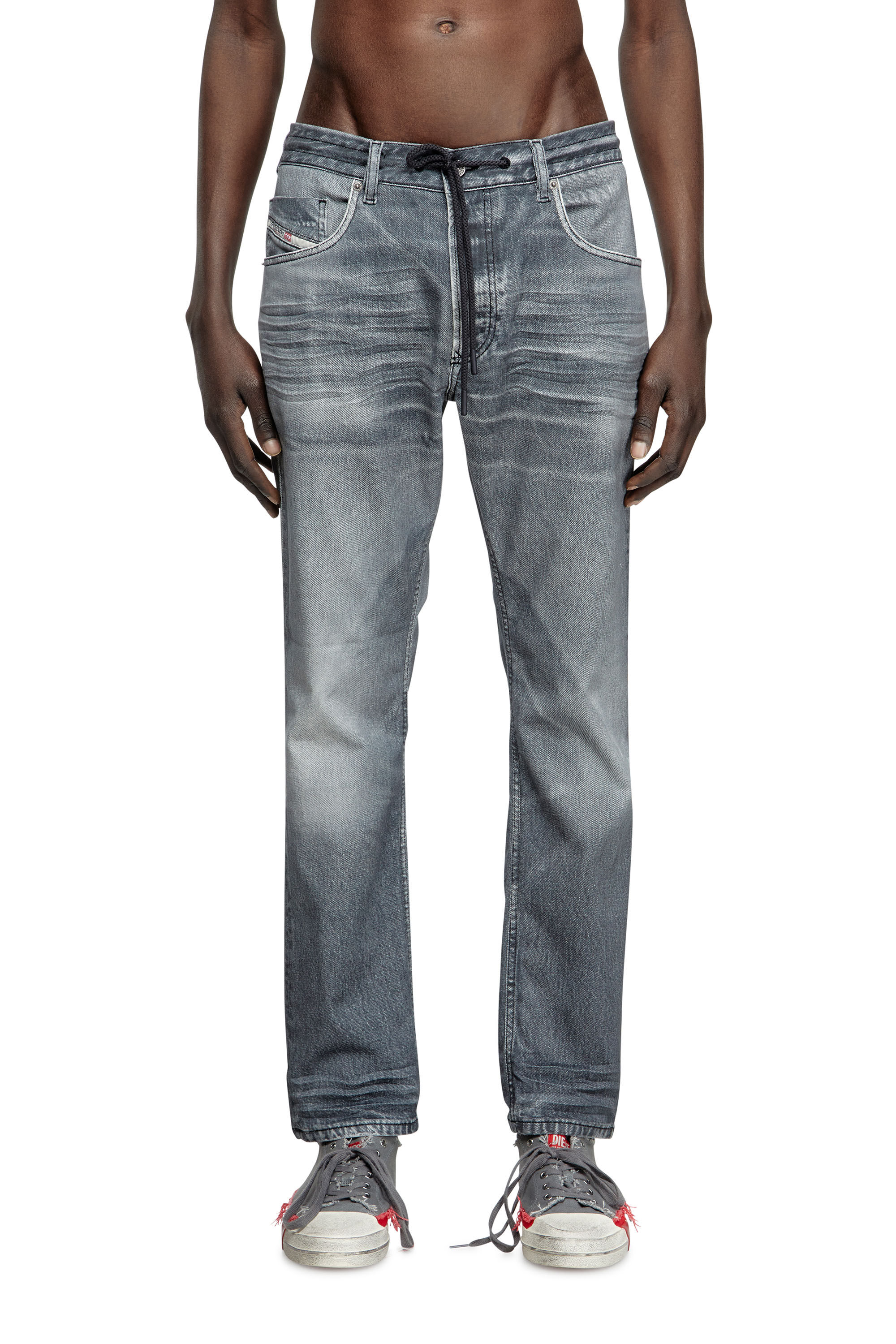 Diesel - Man's Regular 2032 D-Krooley Joggjeans® 068PC, Grey - 3