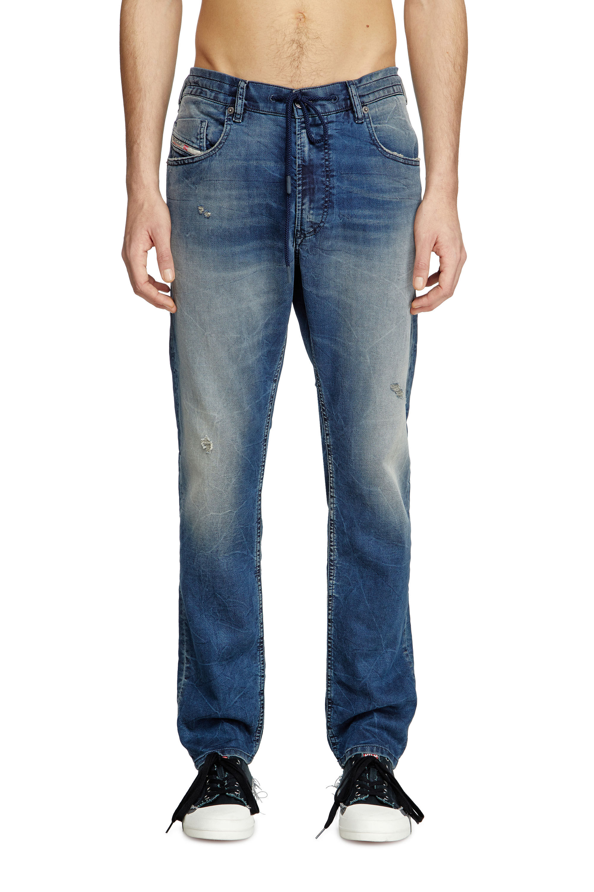 Diesel - Man's Regular 2032 D-Krooley Joggjeans® 068PI, Medium blue - 3