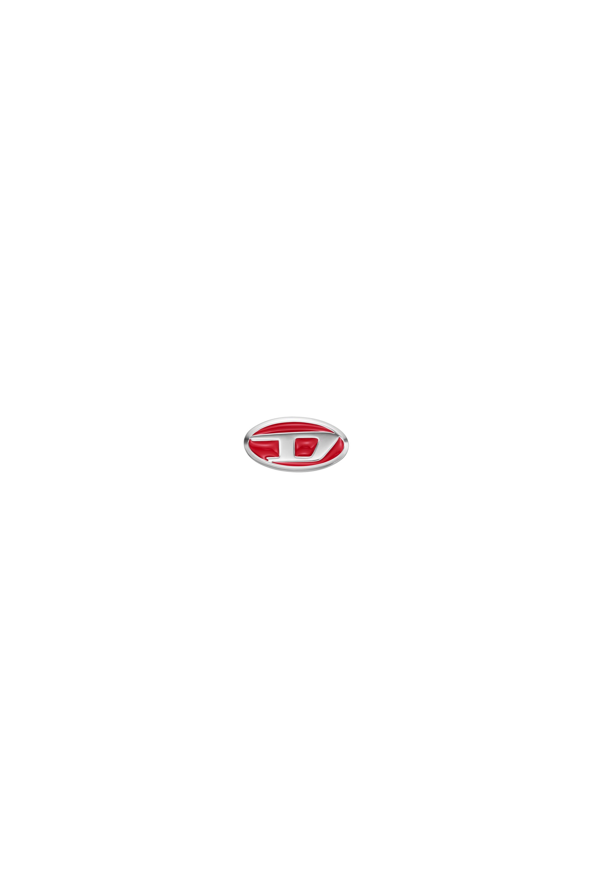 Diesel - DX1443, Unisex's Red enamel and stainless steel single stud earring in Silver - 2