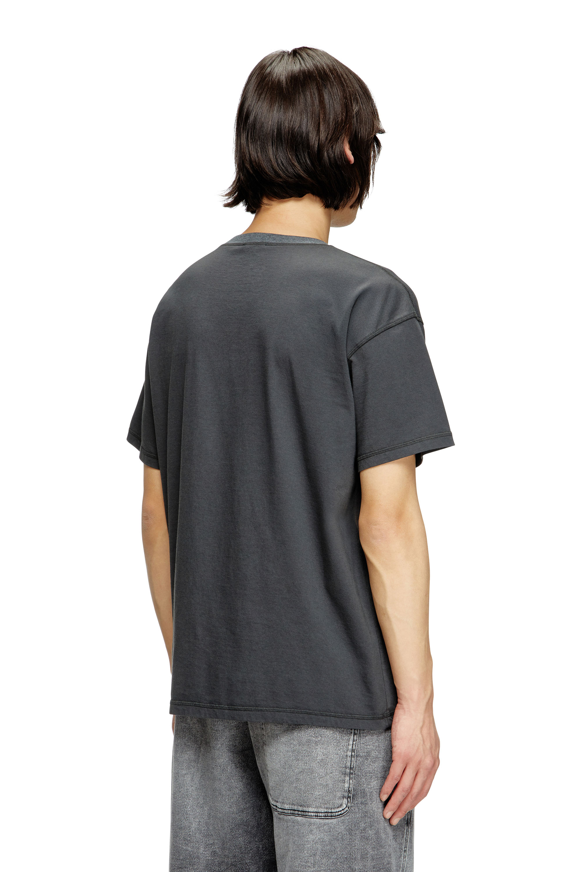 Diesel - T-NORM-HOSHI, Unisex's T-shirt with charm necklace print in Dark grey - 4