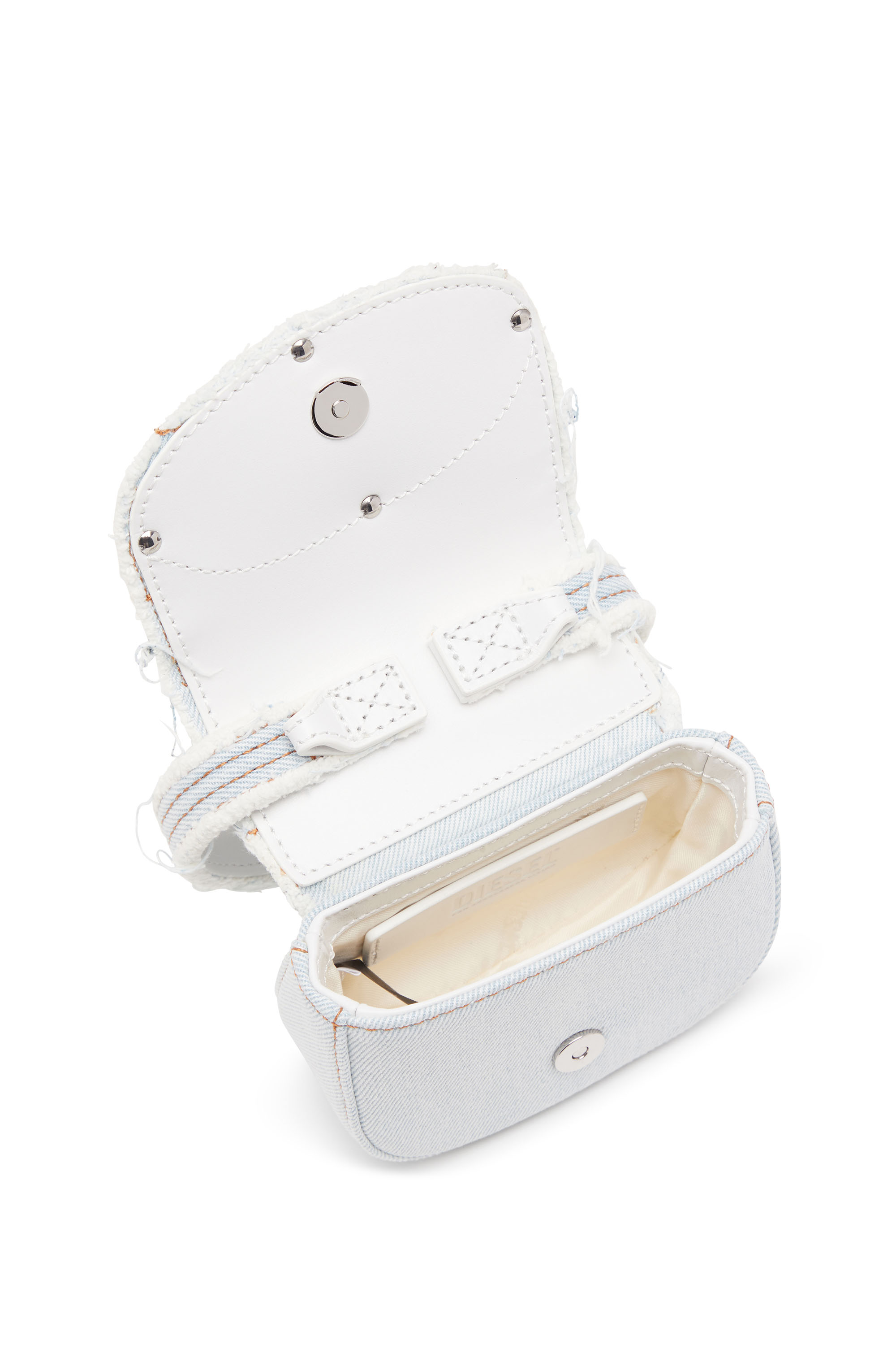 Diesel - 1DR XS, Woman's 1DR XS-Iconic mini bag in denim and leather in Light Blue - 4