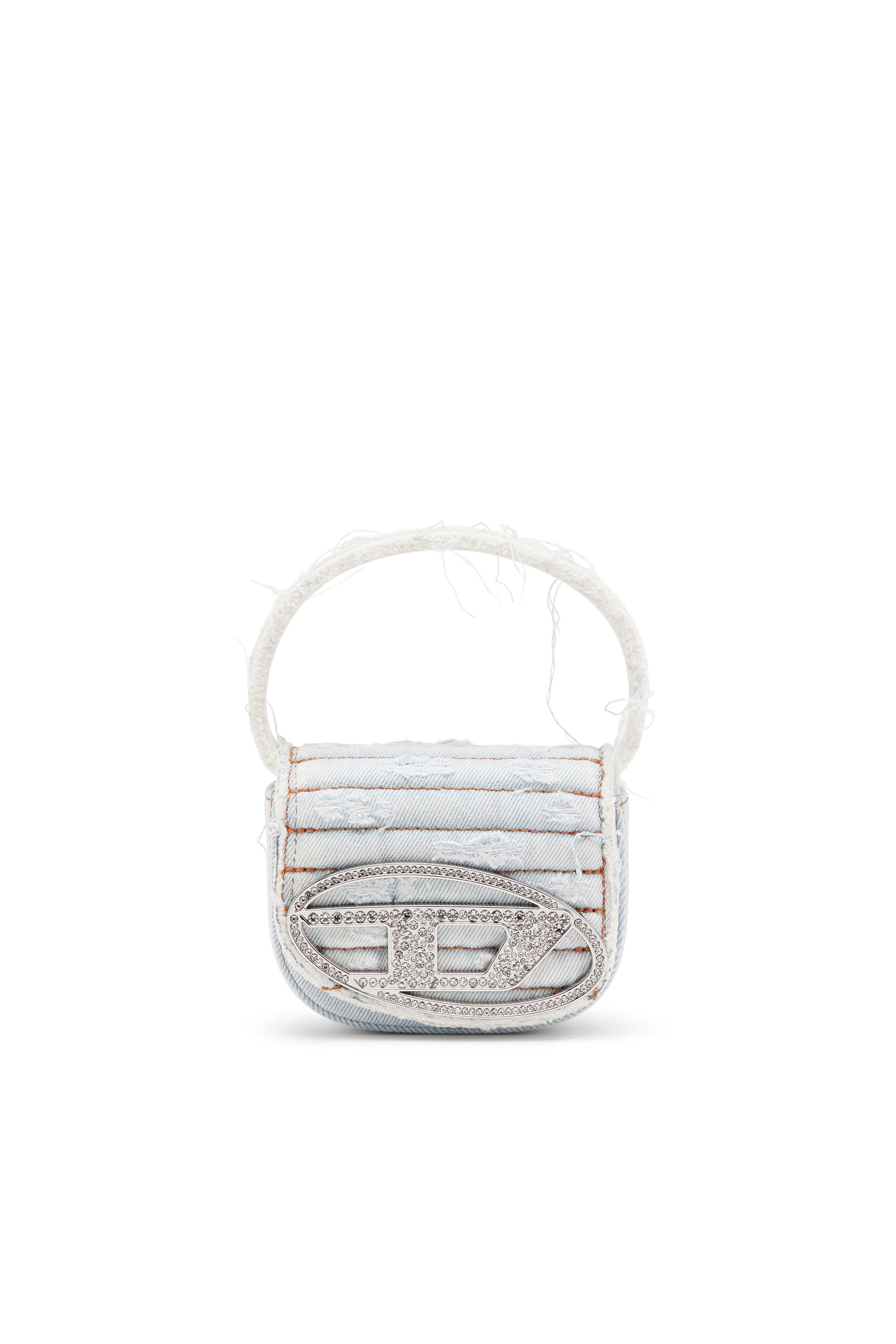 Diesel - 1DR XS, Woman's 1DR XS-Iconic mini bag in denim and leather in Light Blue - 1