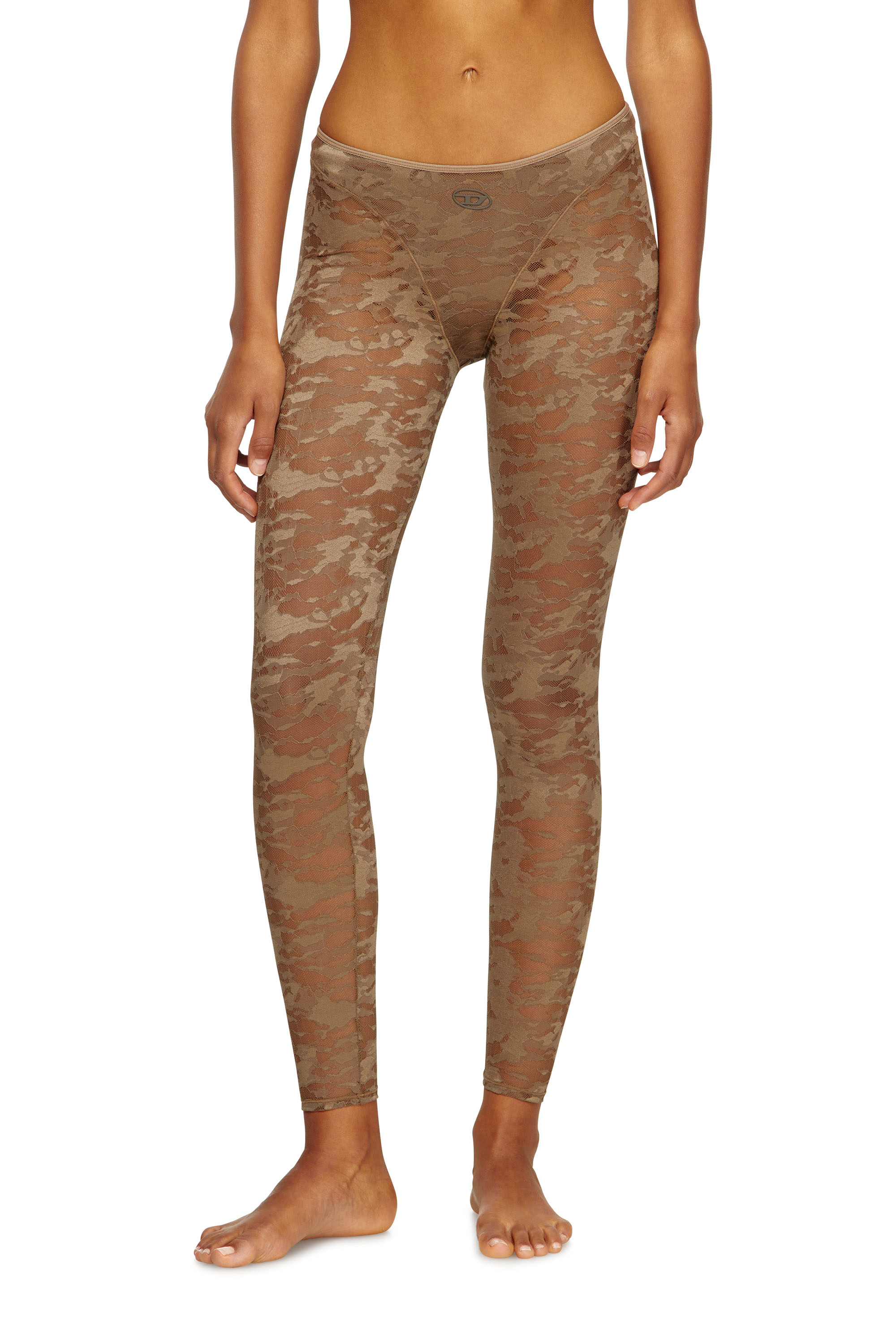 Diesel - CLAIRE-UTLT, Woman's Camo lace leggings in Brown - 2