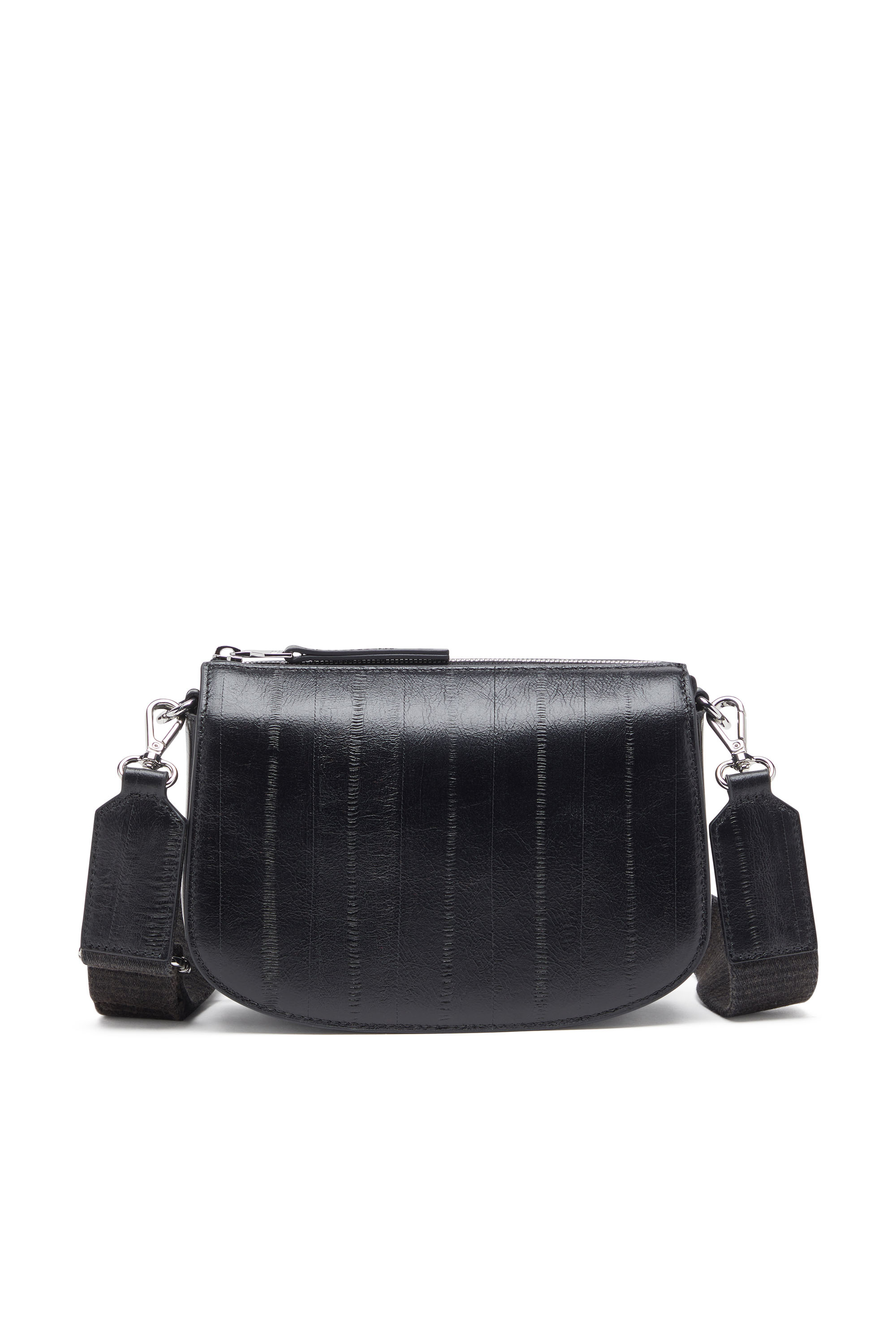 Diesel - 1DR CAMERA BAG, Unisex's 1DR-Camera bag in eel-effect leather in Black - 2