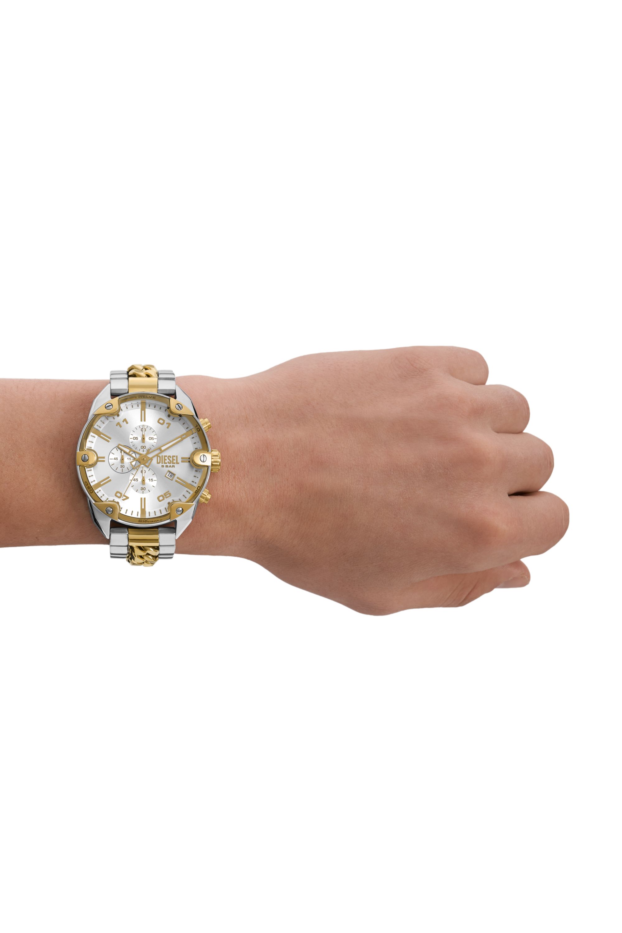 Diesel - DZ4629, Man's Spiked Stainless Steel Watch in Silver - 4