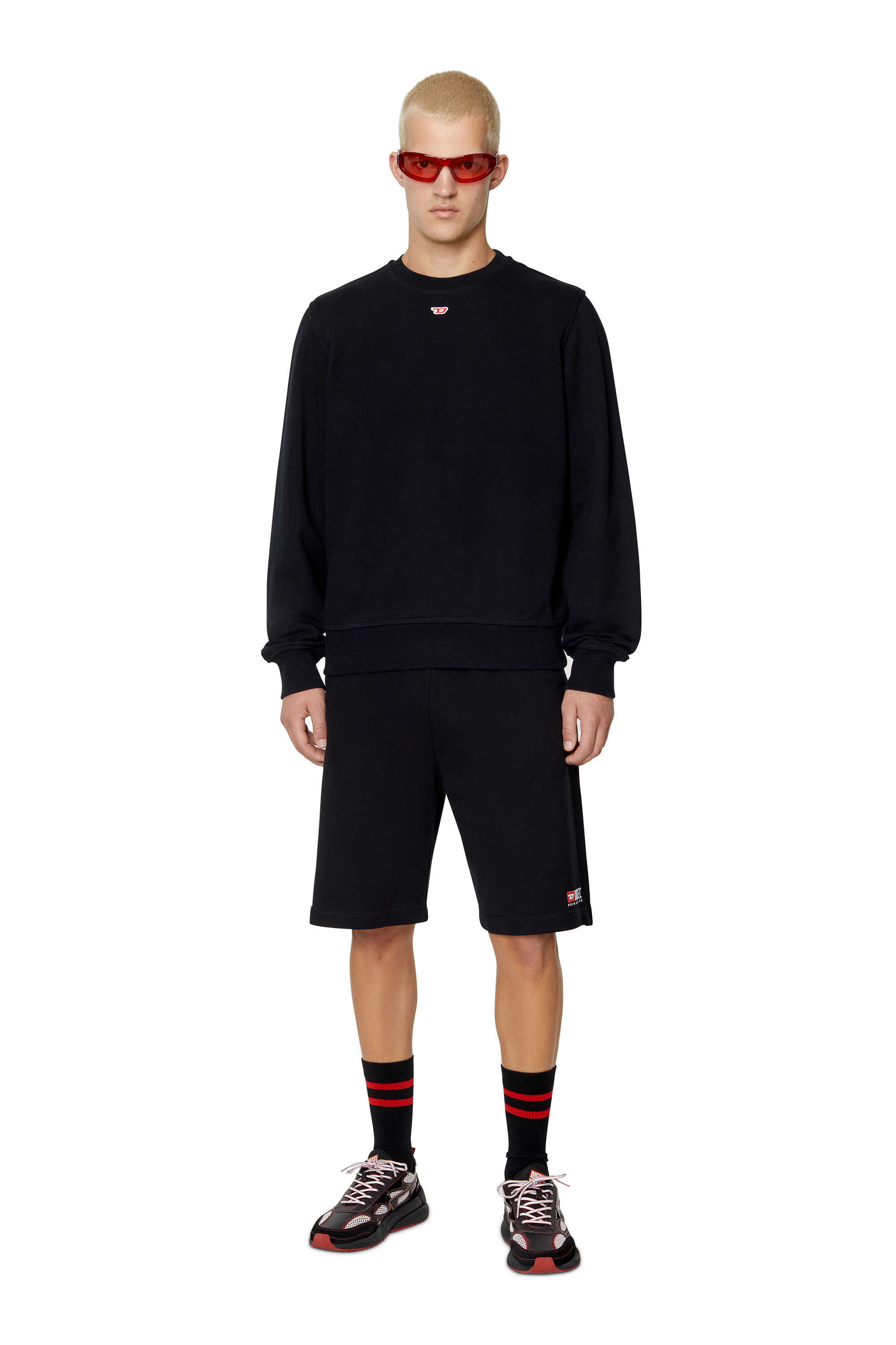 Diesel - S-GINN-D, Unisex's Sweatshirt with mini D patch in Black - 2