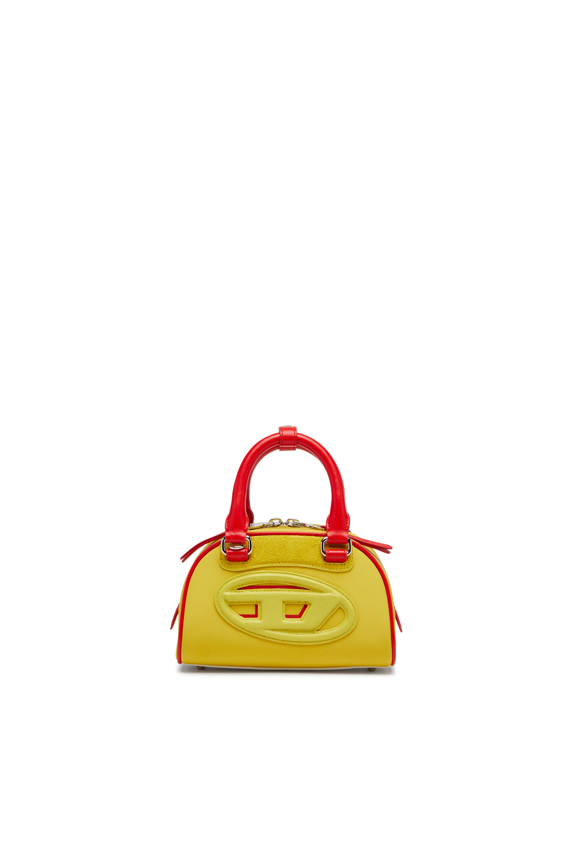 Diesel - 1DR DOME CROSSBODY, Woman's 1DR Dome-Colour-block mini bowling bag in Yellow - 1