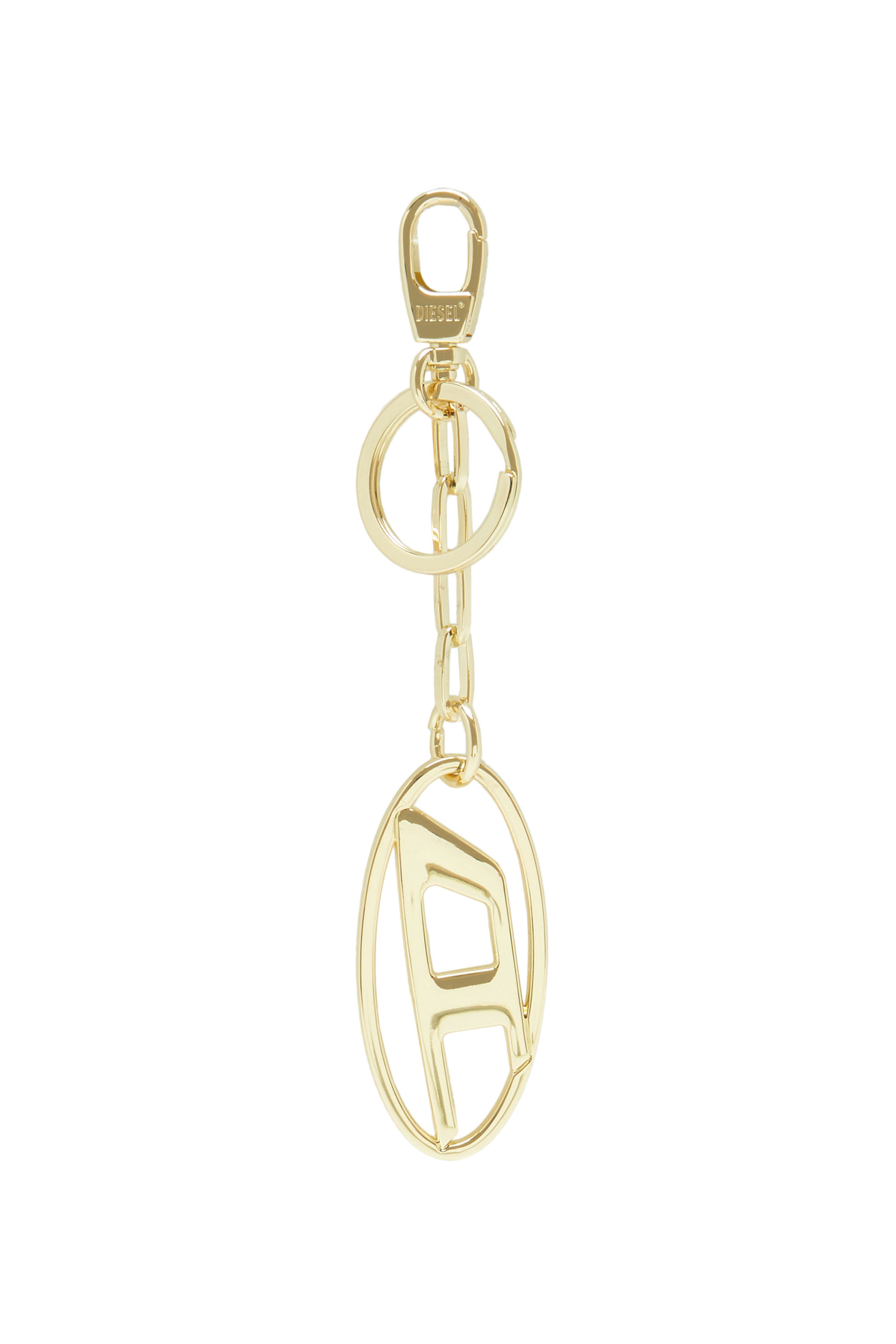 Diesel - HOLY-C, Unisex's Metal keyring with logo plaque in Gold - 1
