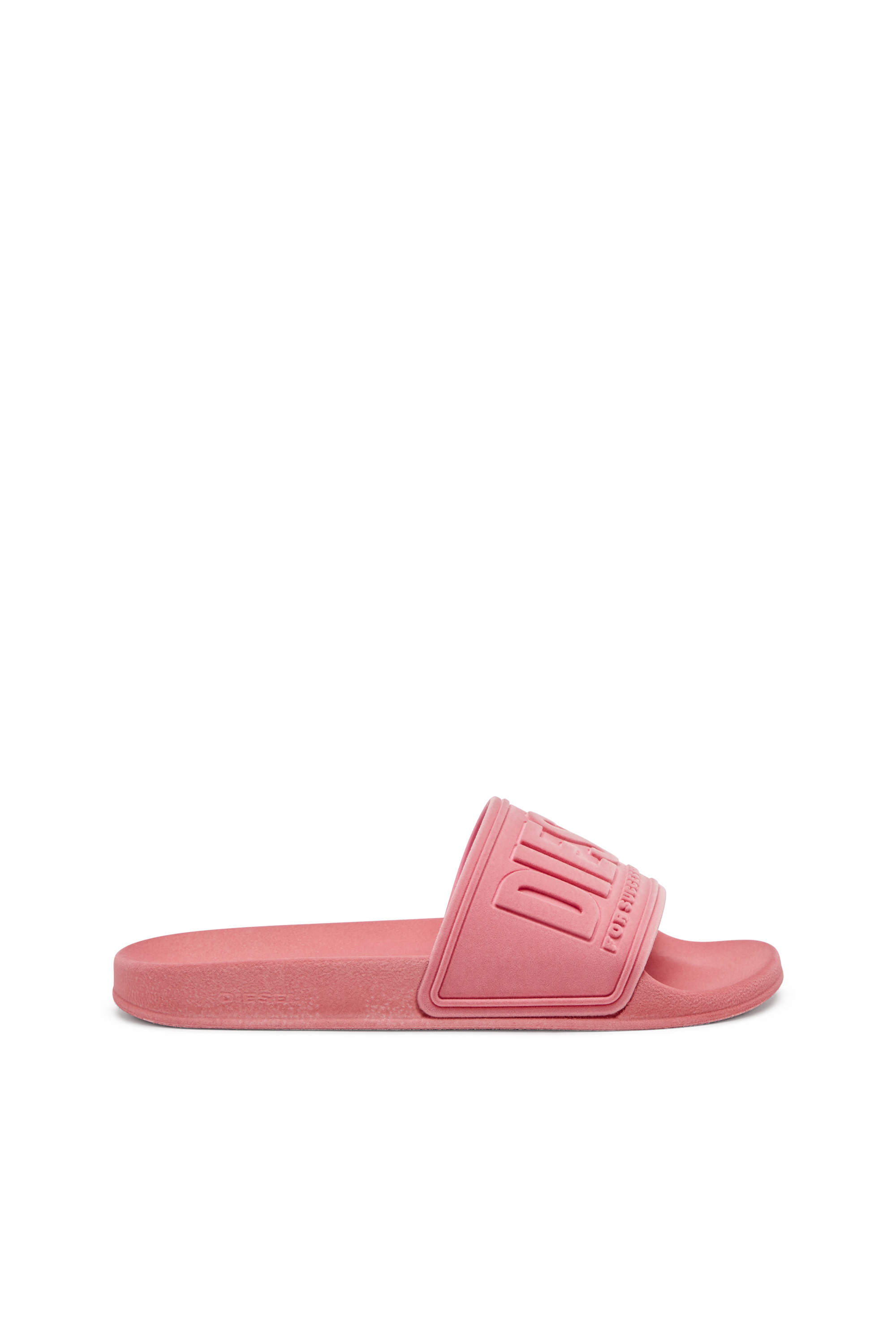Diesel - SA-MAYEMI CC W, Woman's Sa-Mayemi-Pool slides with velvety flocking in Pink - 1