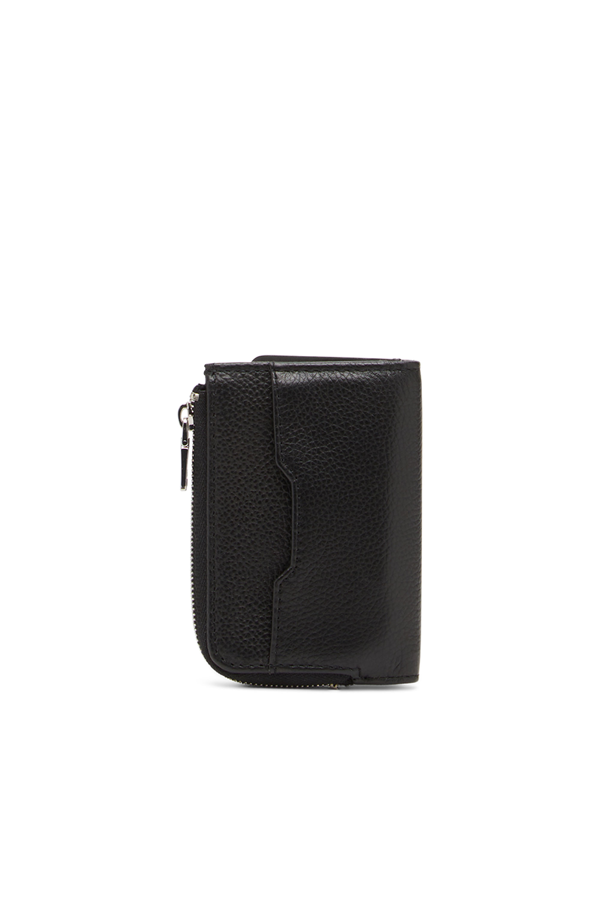 Diesel - L-ZIP KEY, Man's Key case in grained leather in Black - 2