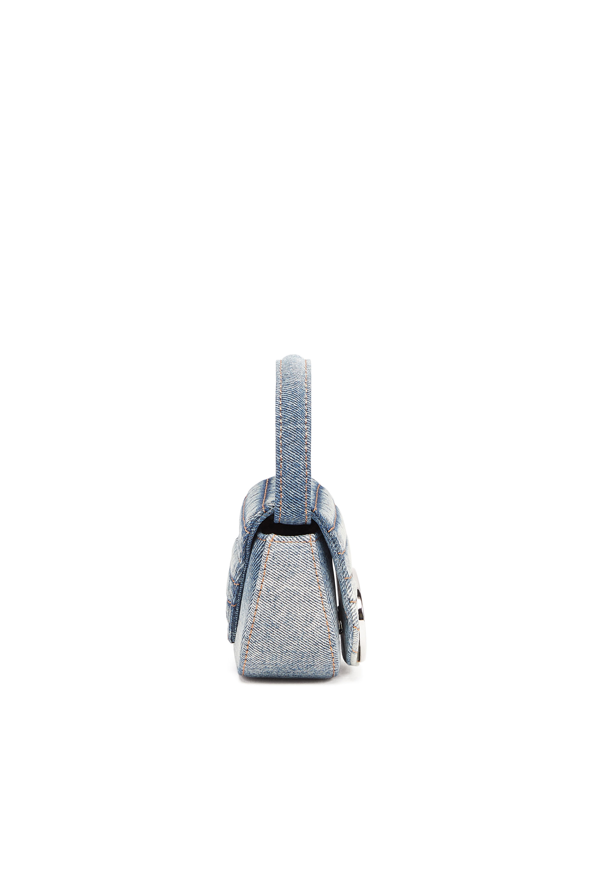 Diesel - 1DR XS, Woman's 1DR XS - Iconic mini bag in solarised denim in Blue/White - 3