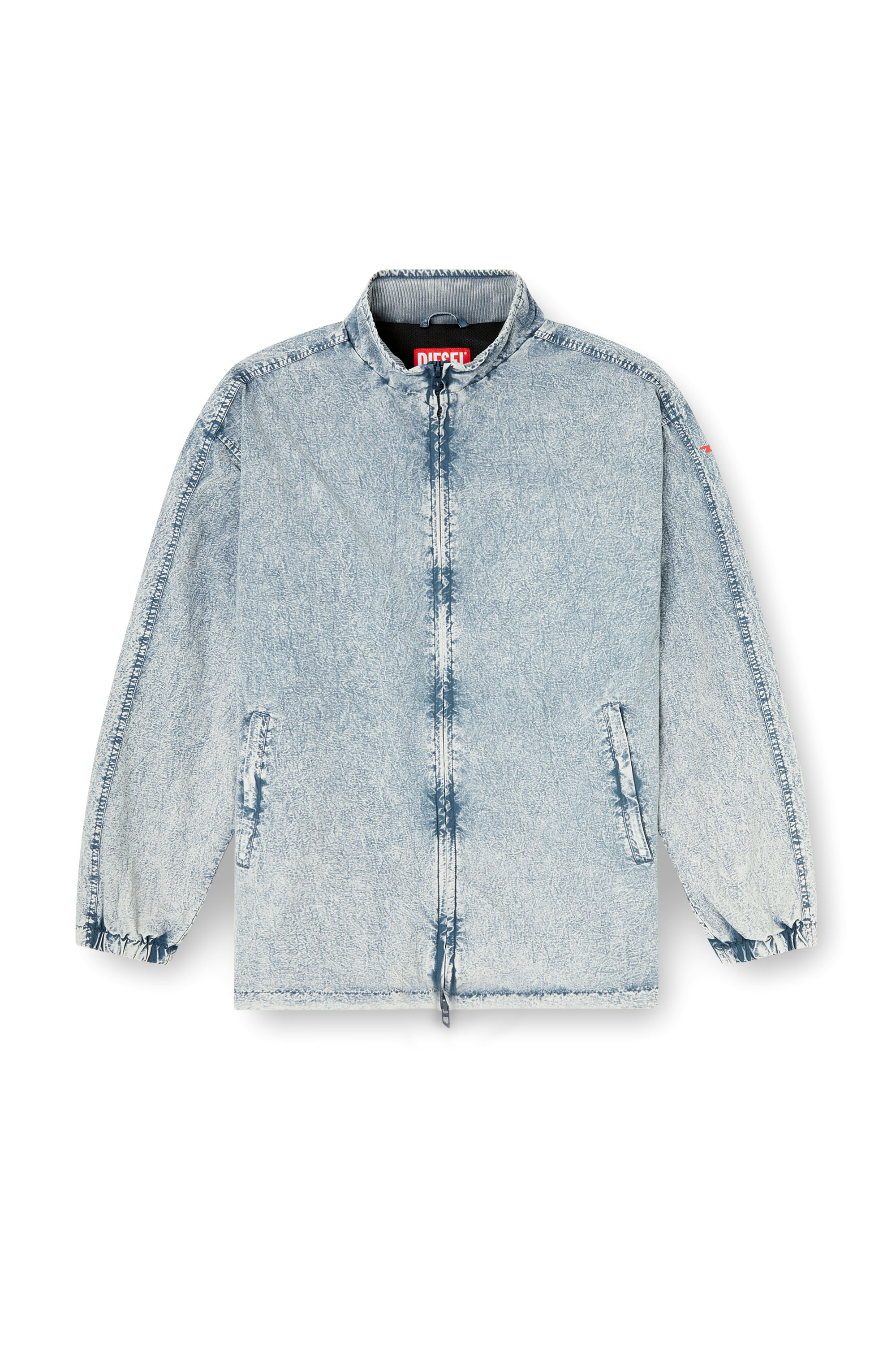 Diesel - J-WILSON, Man's Jacket in recycled nylon taslan in Light Blue - 3