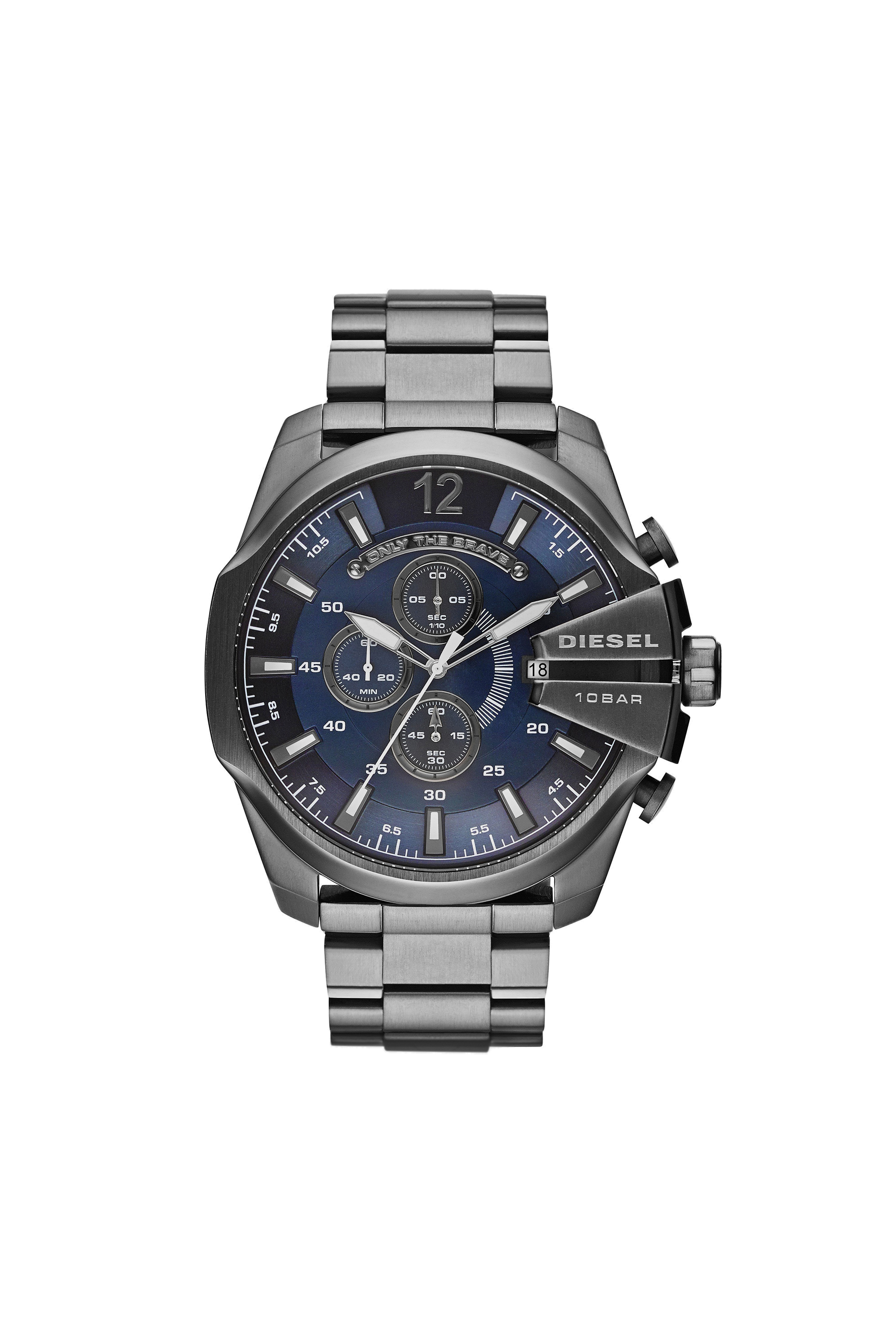 Diesel - DZ4329 MEGA CHIEF, Man's Watch  with gunmetal plating in Silver - 1