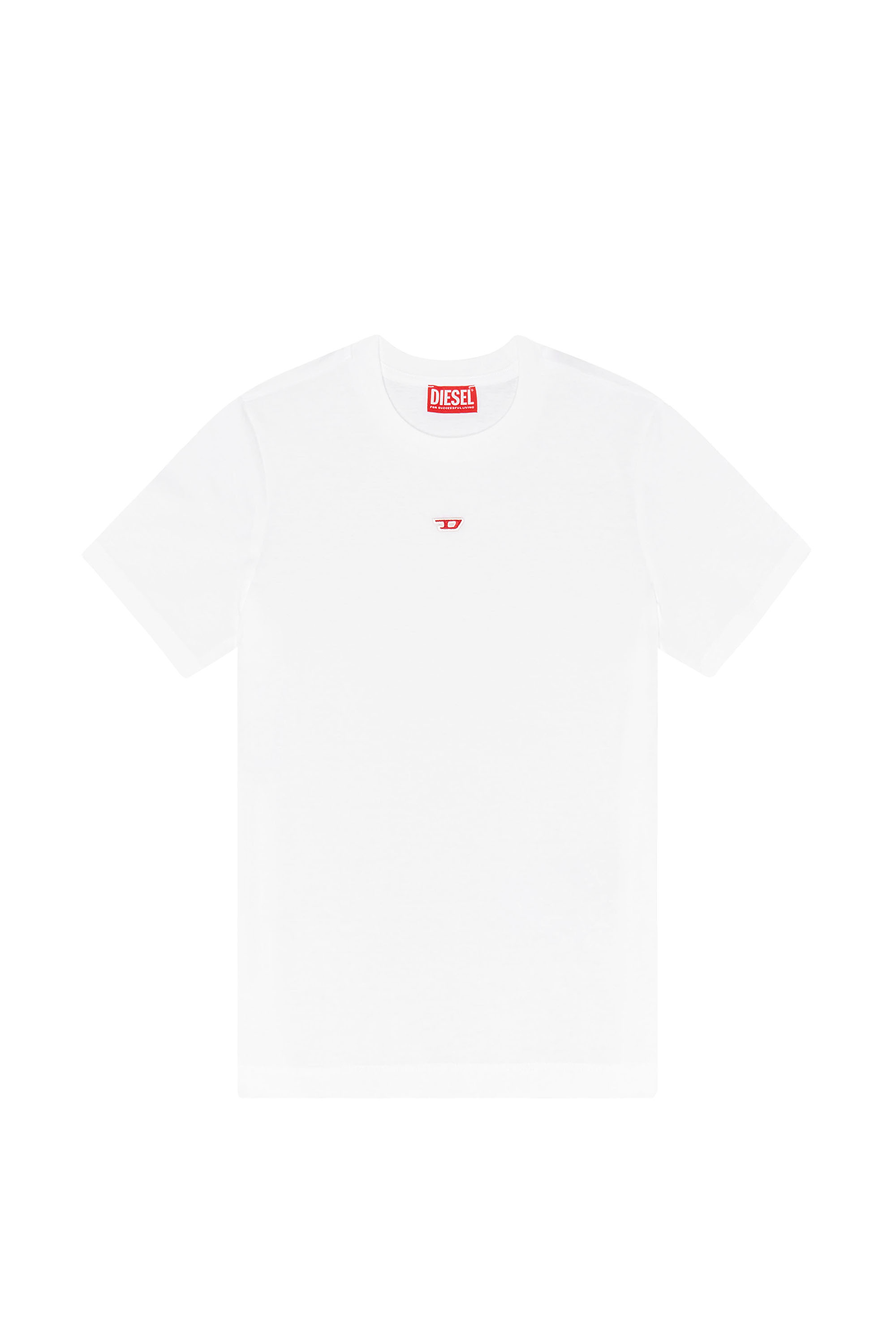 Diesel - T-REG-D, Woman's T-shirt with mini logo patch in White - 3
