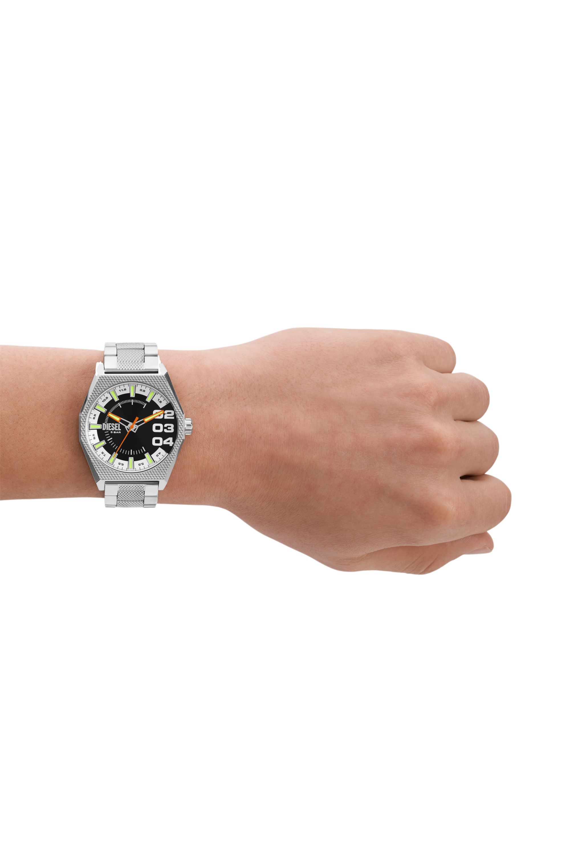 Diesel - DZ2172, Man's Scraper Stainless Steel Watch in Silver - 4