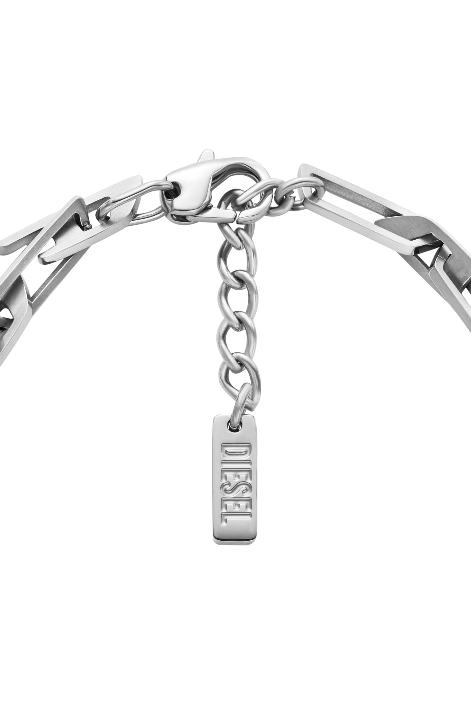 Diesel - DX1536040, Unisex's Stainless Steel Interlocking D Logo Chain Bracelet in Silver - 2