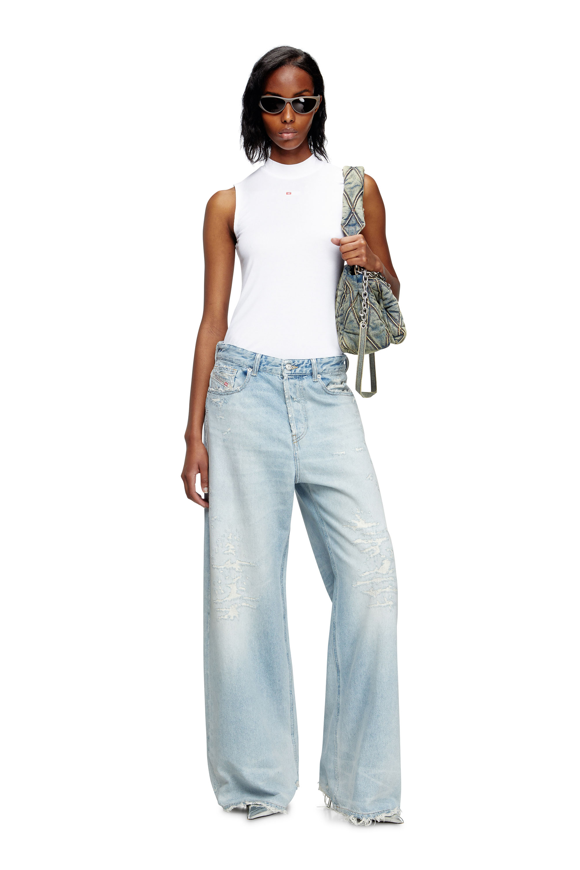 Diesel - Woman's Relaxed Jeans 1996 D-Sire 09M53, Light Blue - 2