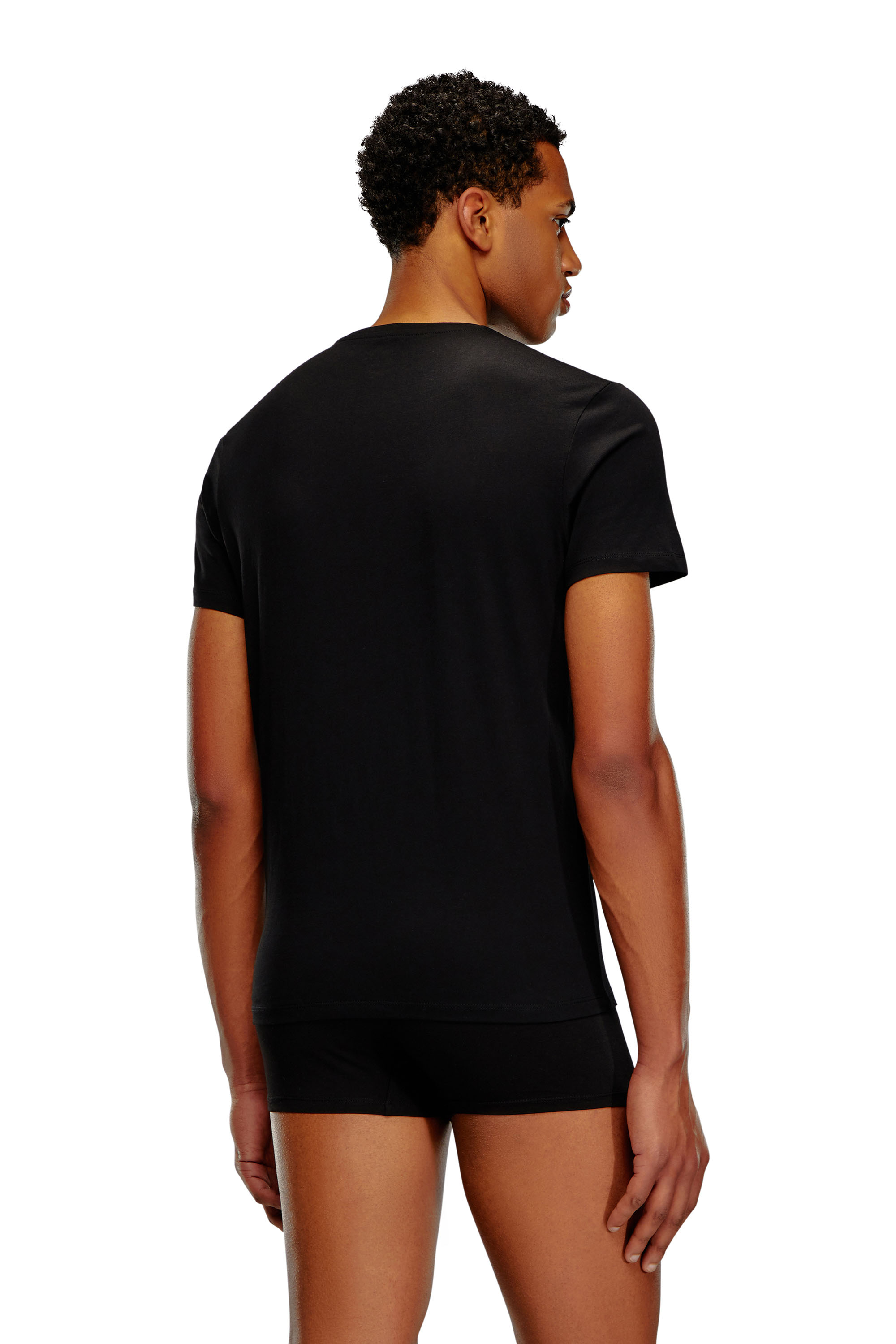 Diesel - UMTEE-MICHAEL3PACK, Man's Three-pack of V-neck T-shirts in Black - 4