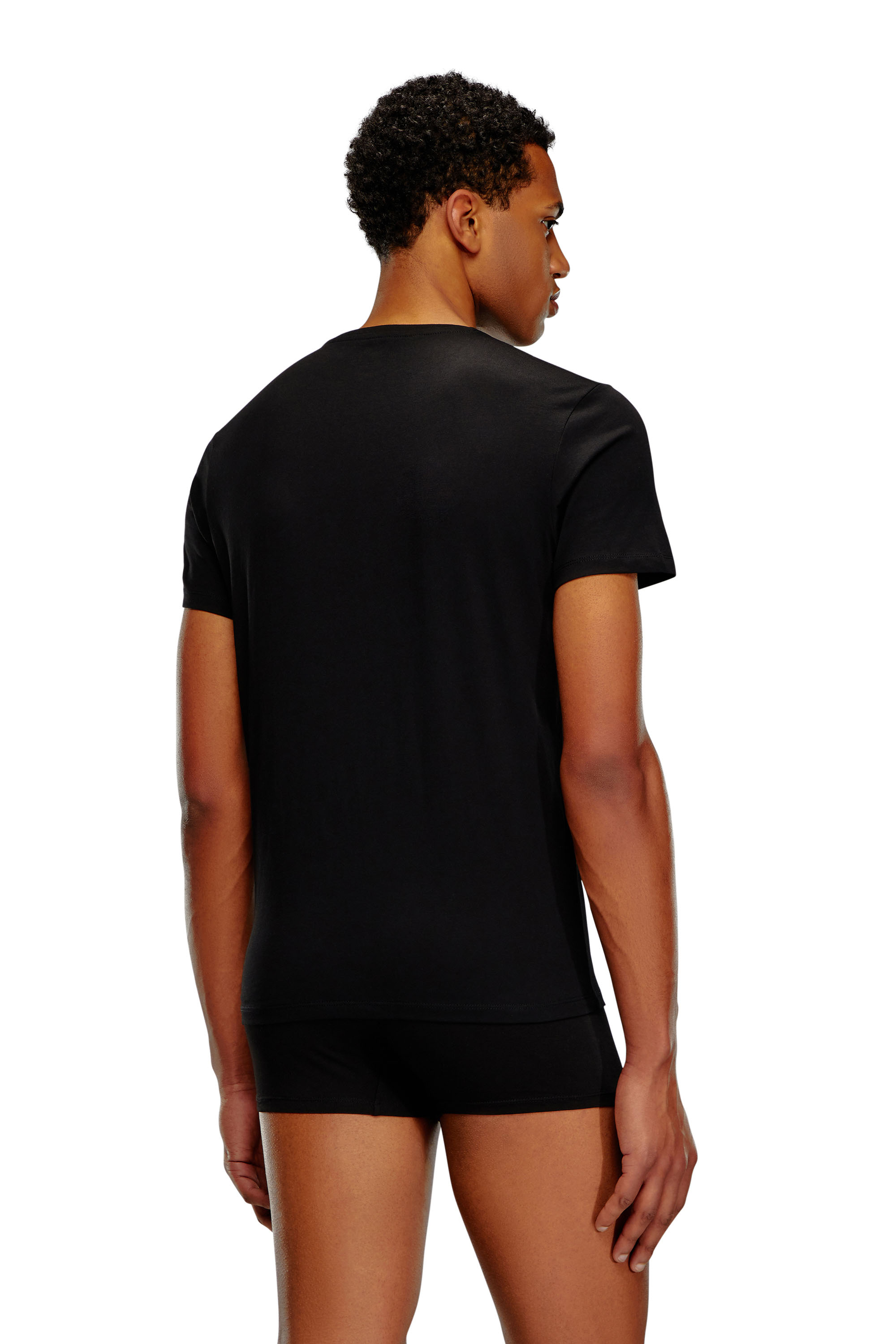 Diesel - UMTEE-JAKETHREEPACK, Man's Three-pack crew-neck T-shirts in Black - 4