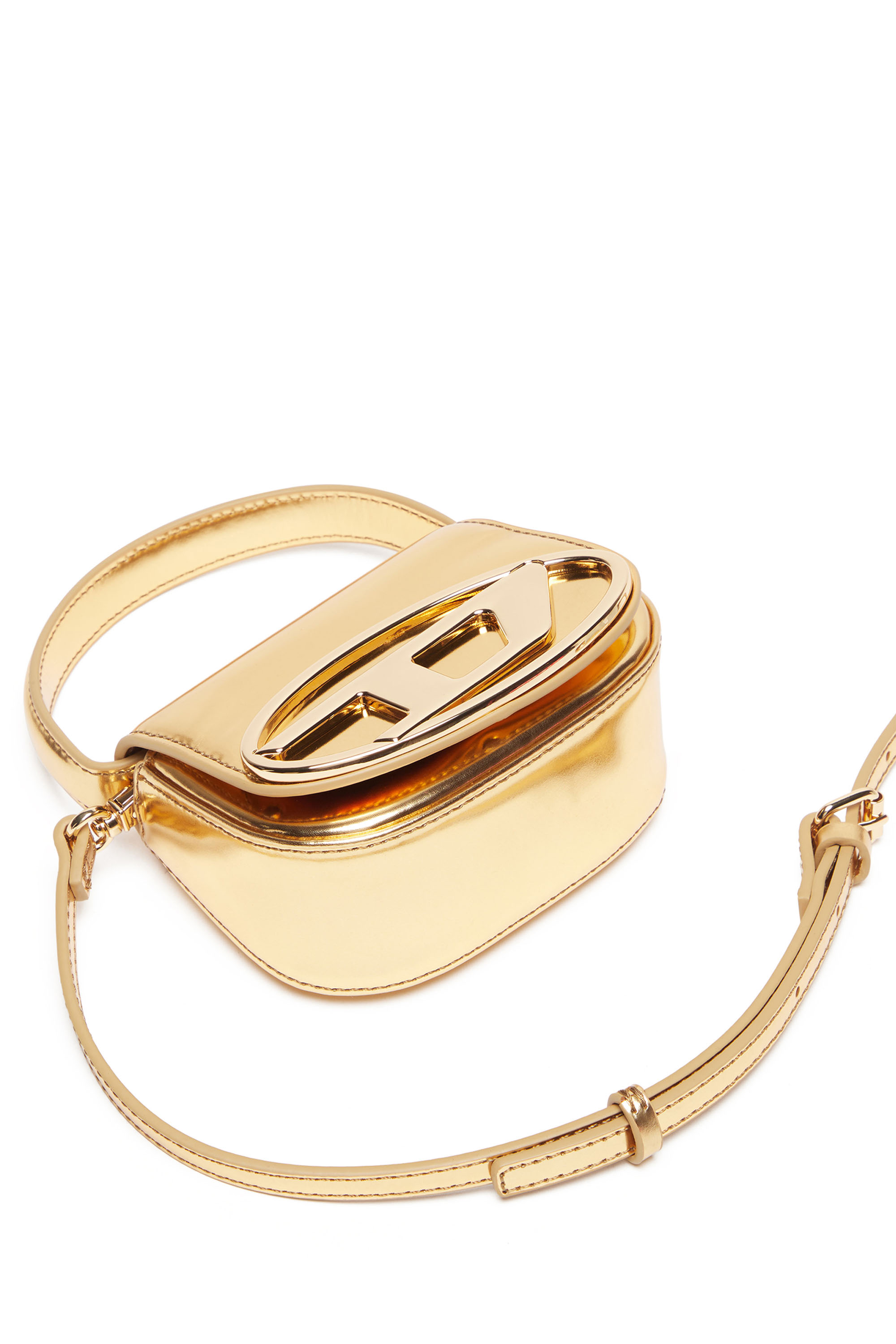 Diesel - 1DR-XS-S, Woman's 1DR-XS-S-Iconic mini bag in mirrored leather in Gold - 5
