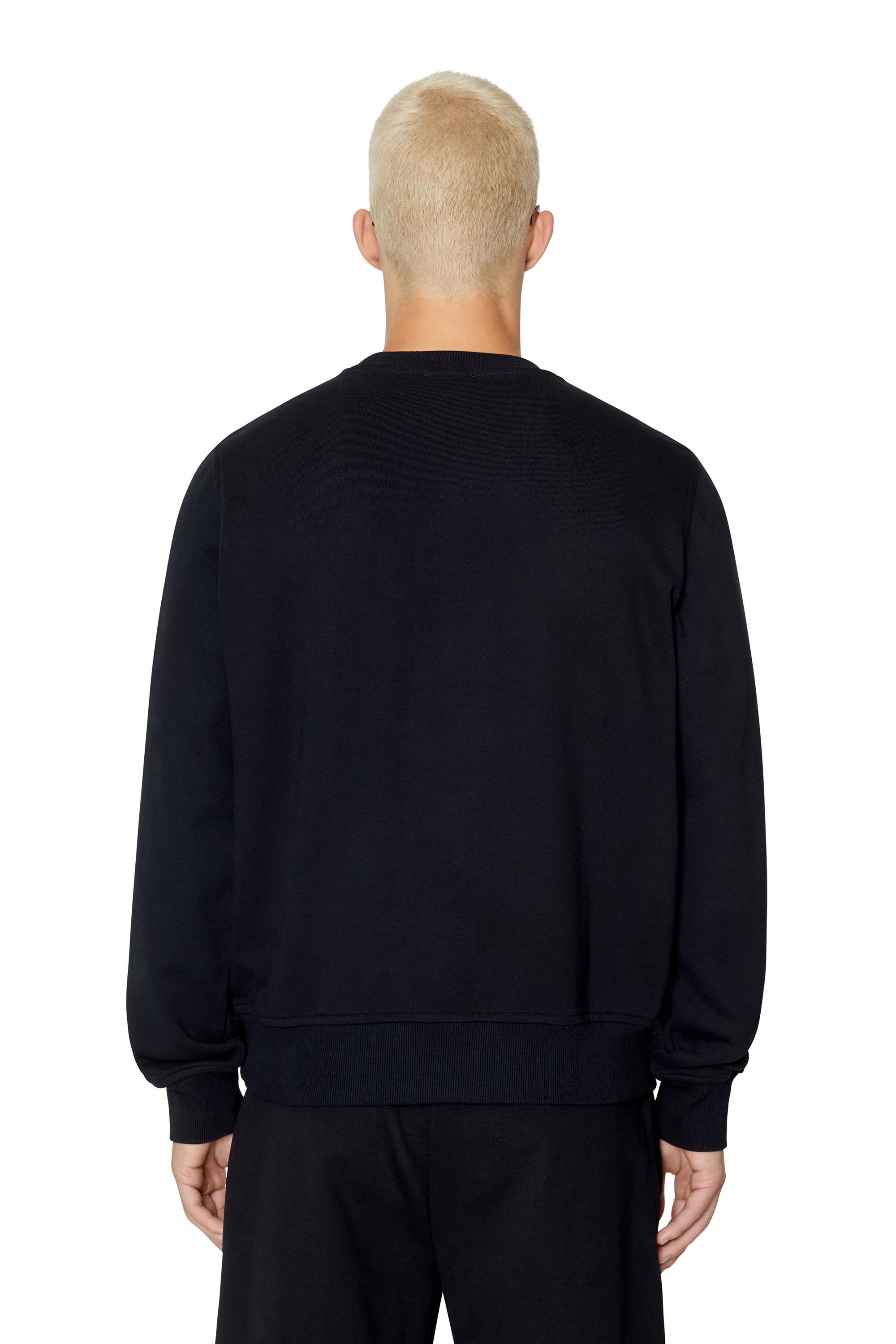Diesel - S-GINN-D, Unisex's Sweatshirt with mini D patch in Black - 4