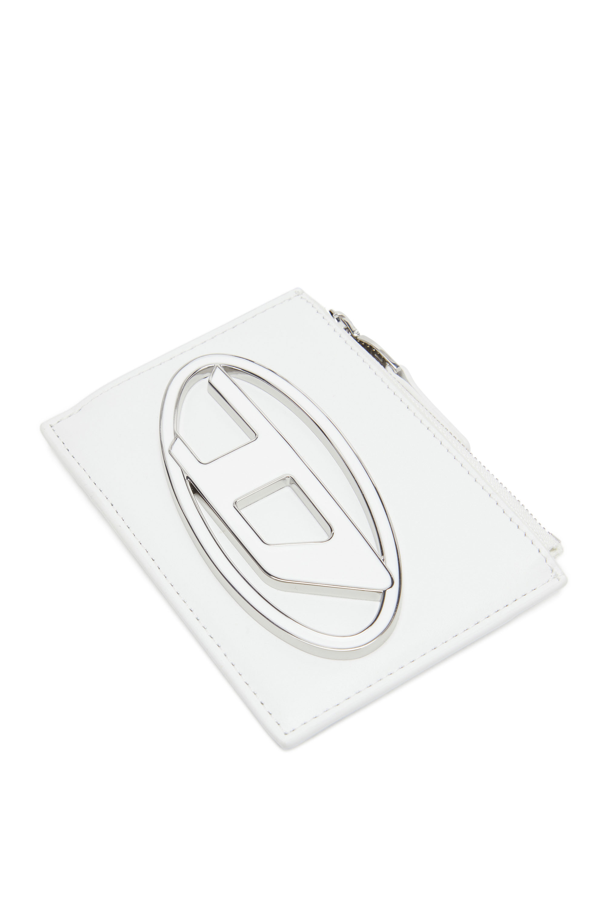 Diesel - 1DR CARD HOLDER I, Woman's Card holder in leather in White - 4