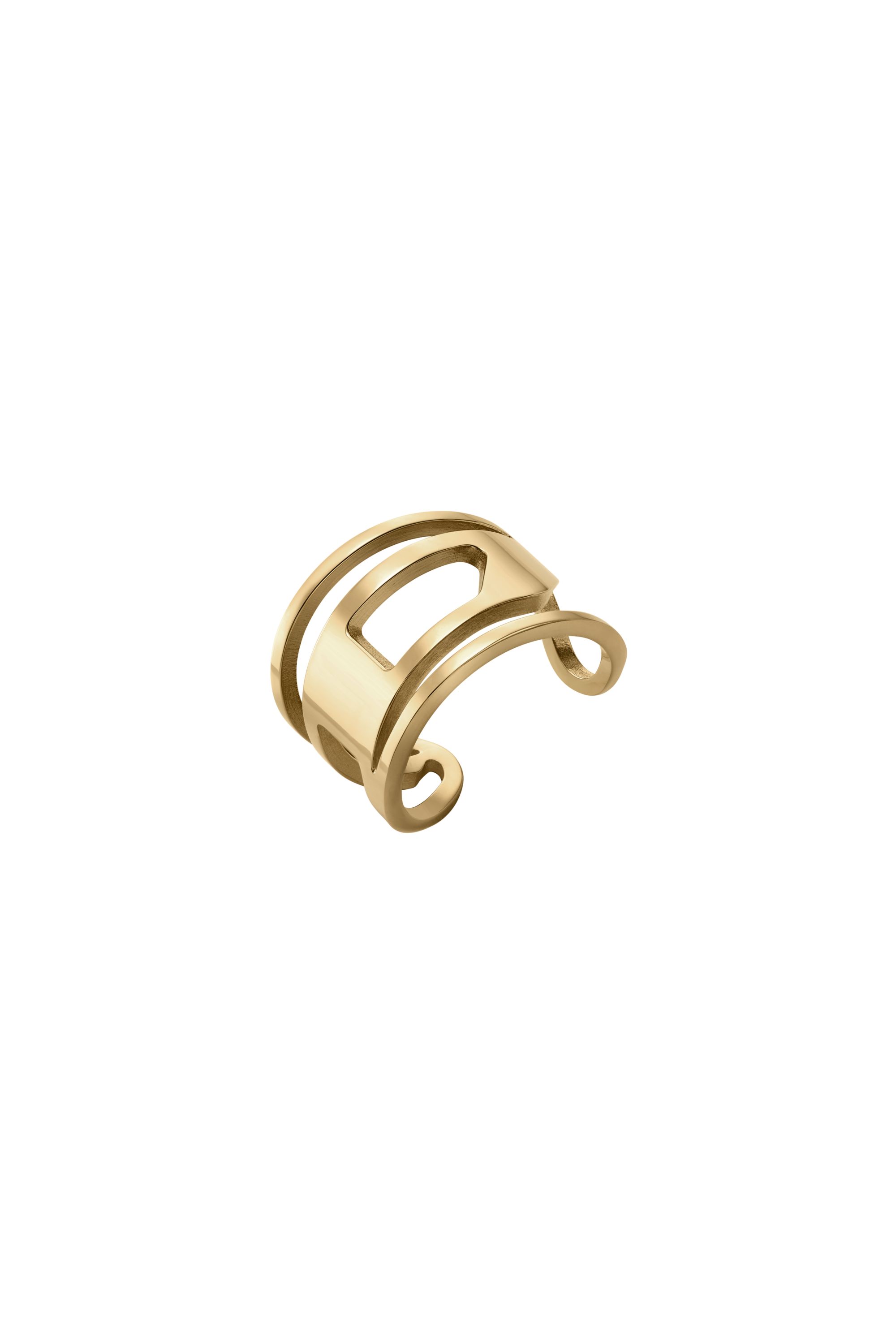 Diesel - DX1569710 JEWEL, Unisex's Gold-Tone Stainless Steel Band Ring in Gold - 1