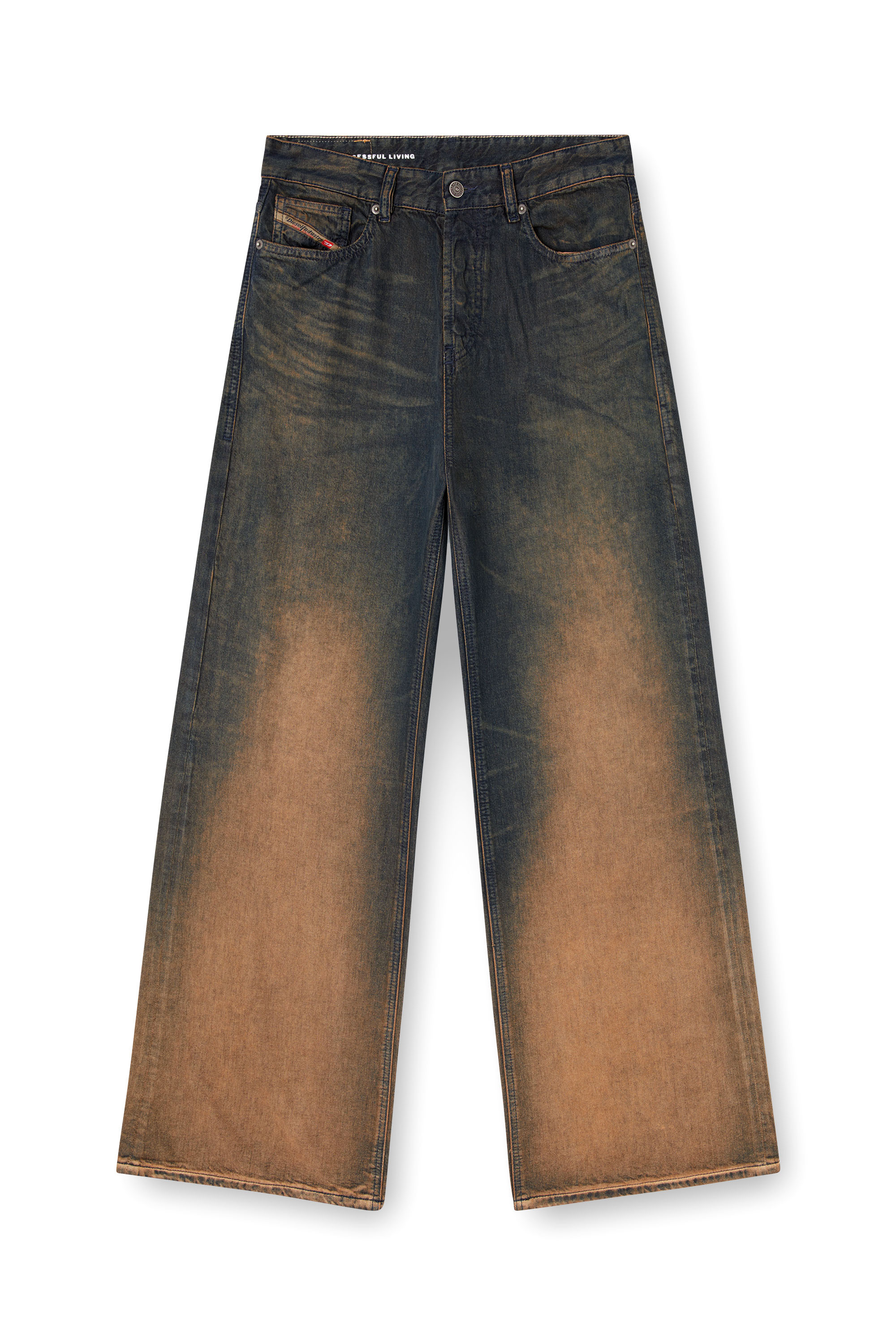 Diesel - Woman's Relaxed Jeans 1996 D-Sire 068TF, Blue/Brown - 3