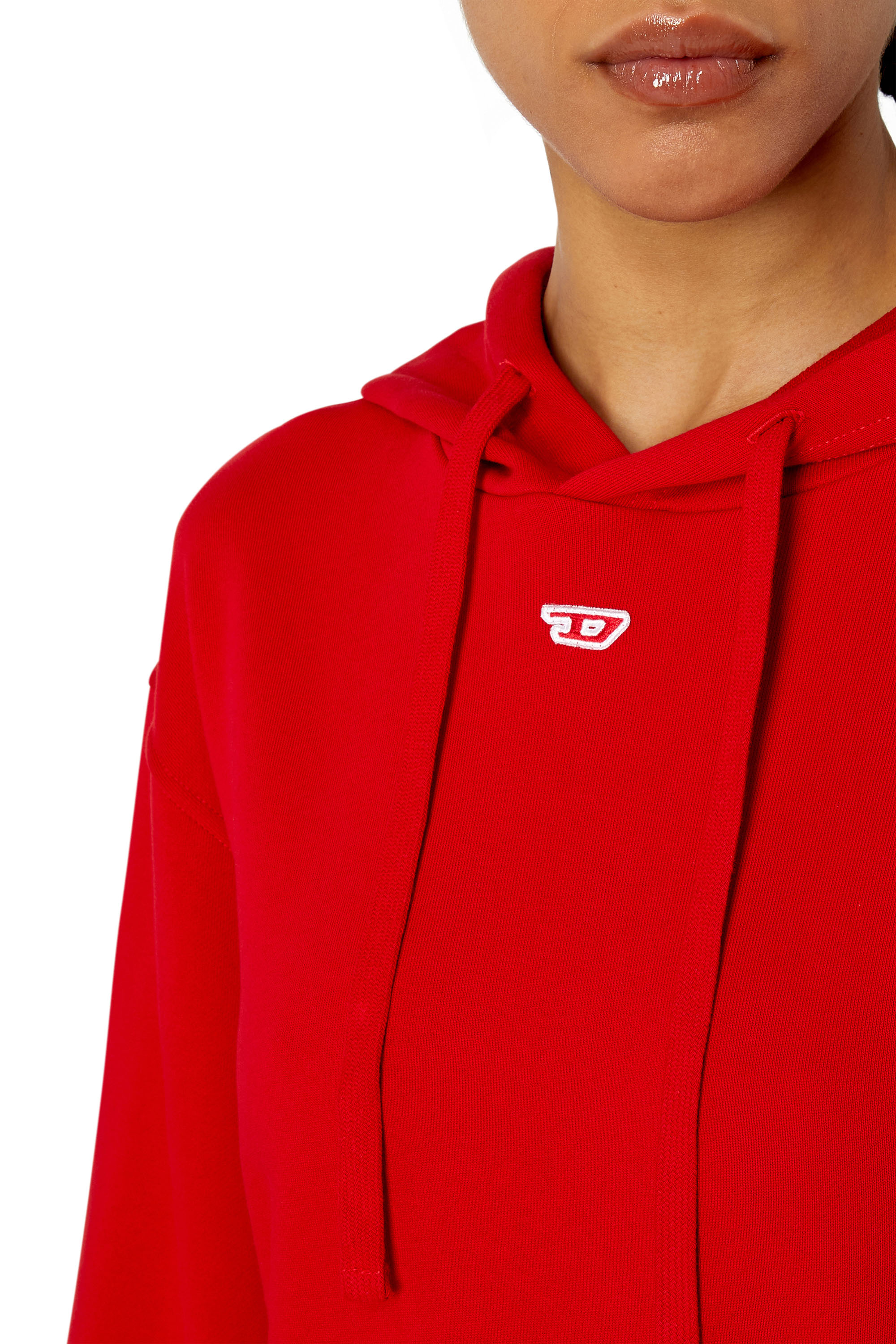 Diesel - D-ILSE-D, Woman's Hoodie dress with D logo in Red - 4