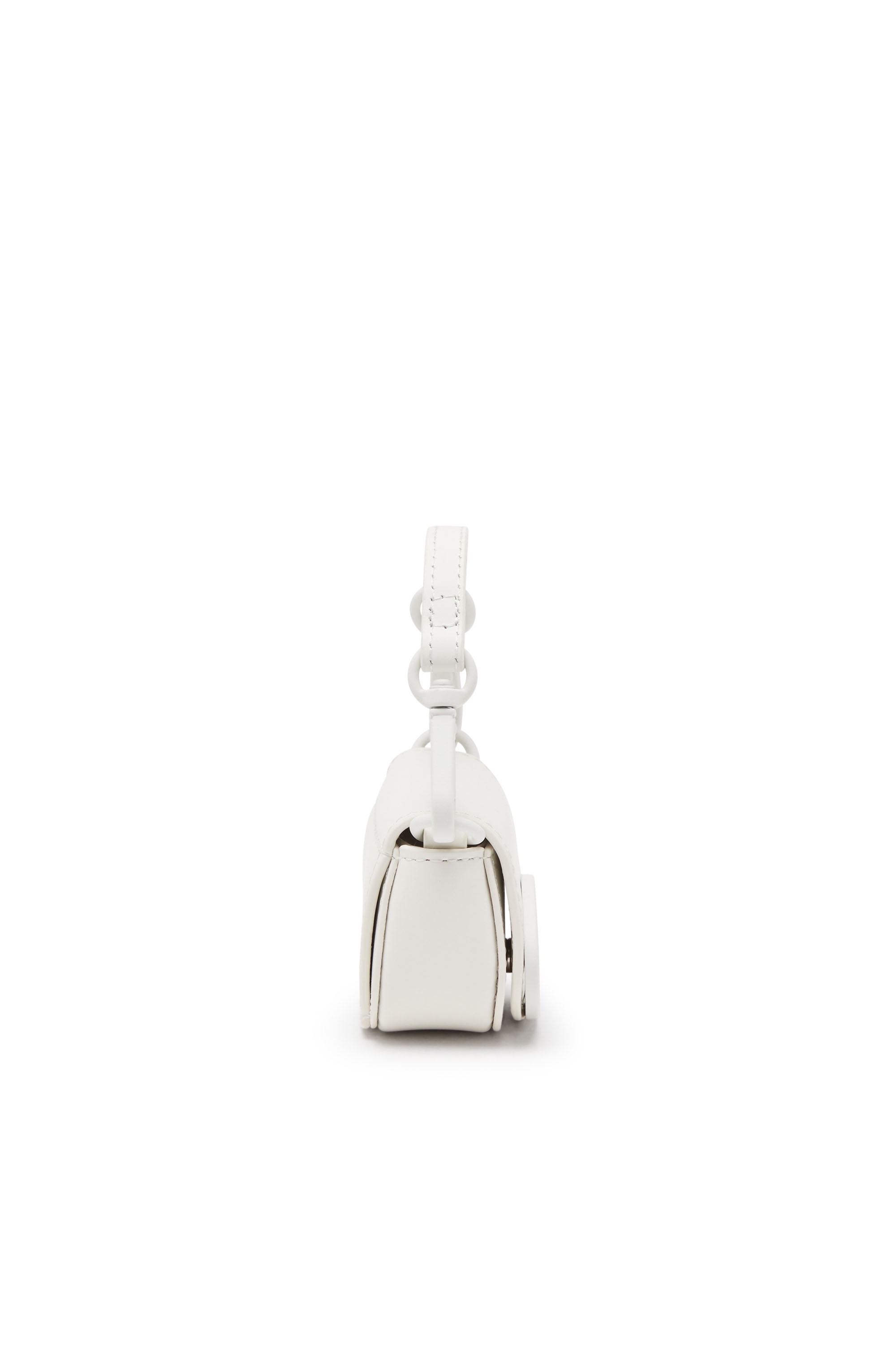 Diesel - 1DR XXS CHAIN, Woman's Iconic micro bag charm in matte leather in White - 3