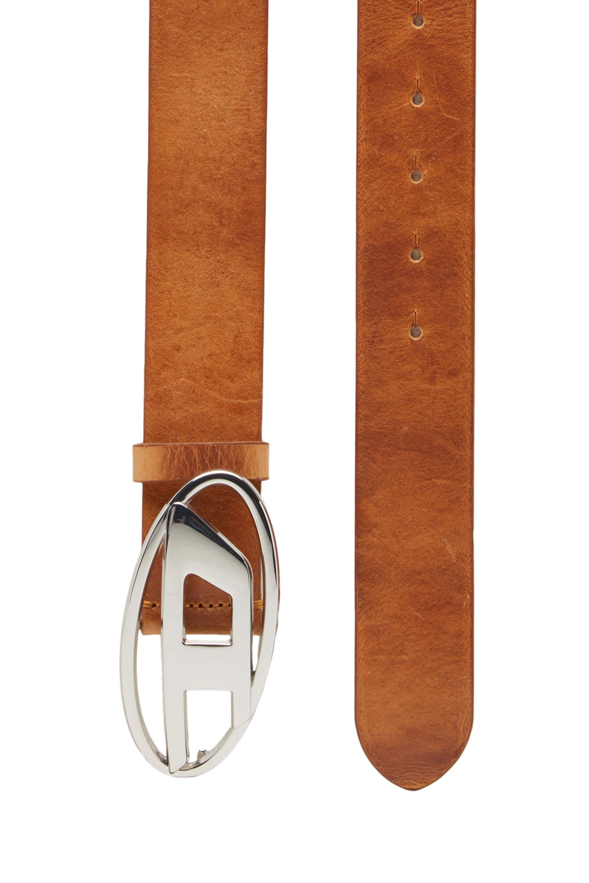 Diesel - B-1DR W, Woman's Belt with D logo buckle in Light Brown - 2