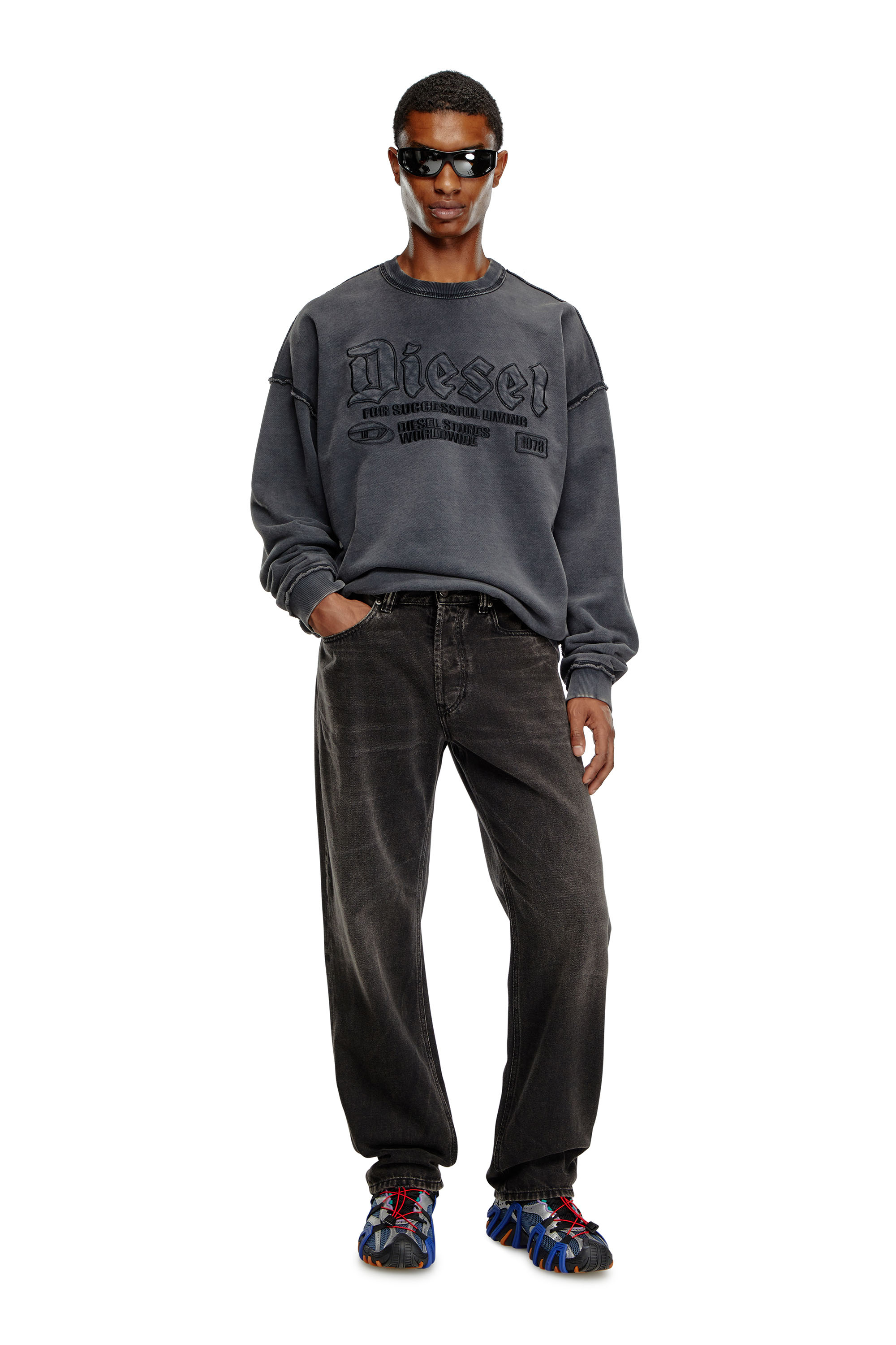 Diesel - Man's Regular Jeans 2024 D-Macs 09J96, Black/Dark grey - 1