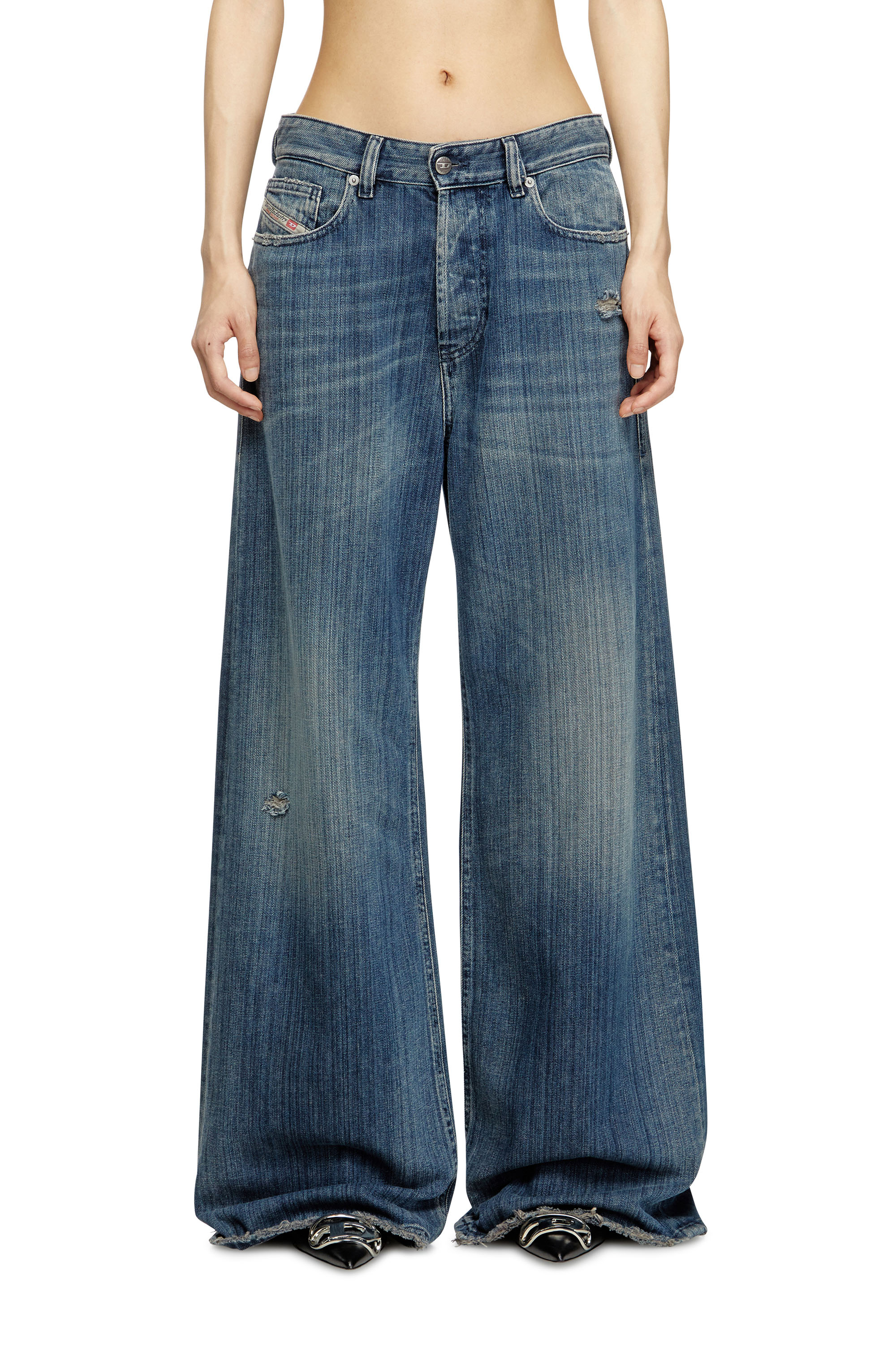 Diesel - Woman's Relaxed Jeans 1996 D-Sire 09M09, Dark Blue - 1