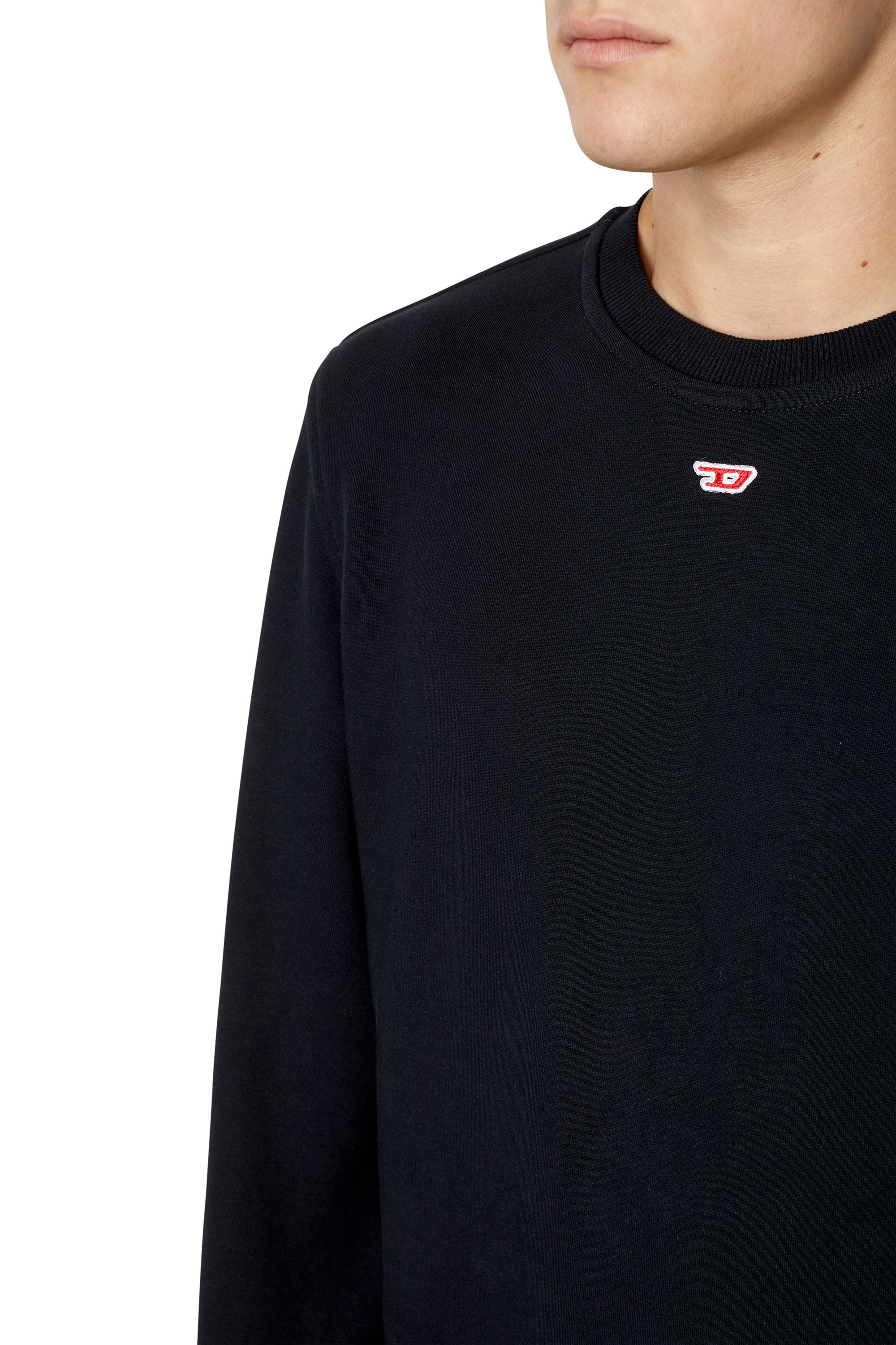 Diesel - S-GINN-D, Unisex's Sweatshirt with mini D patch in Black - 5