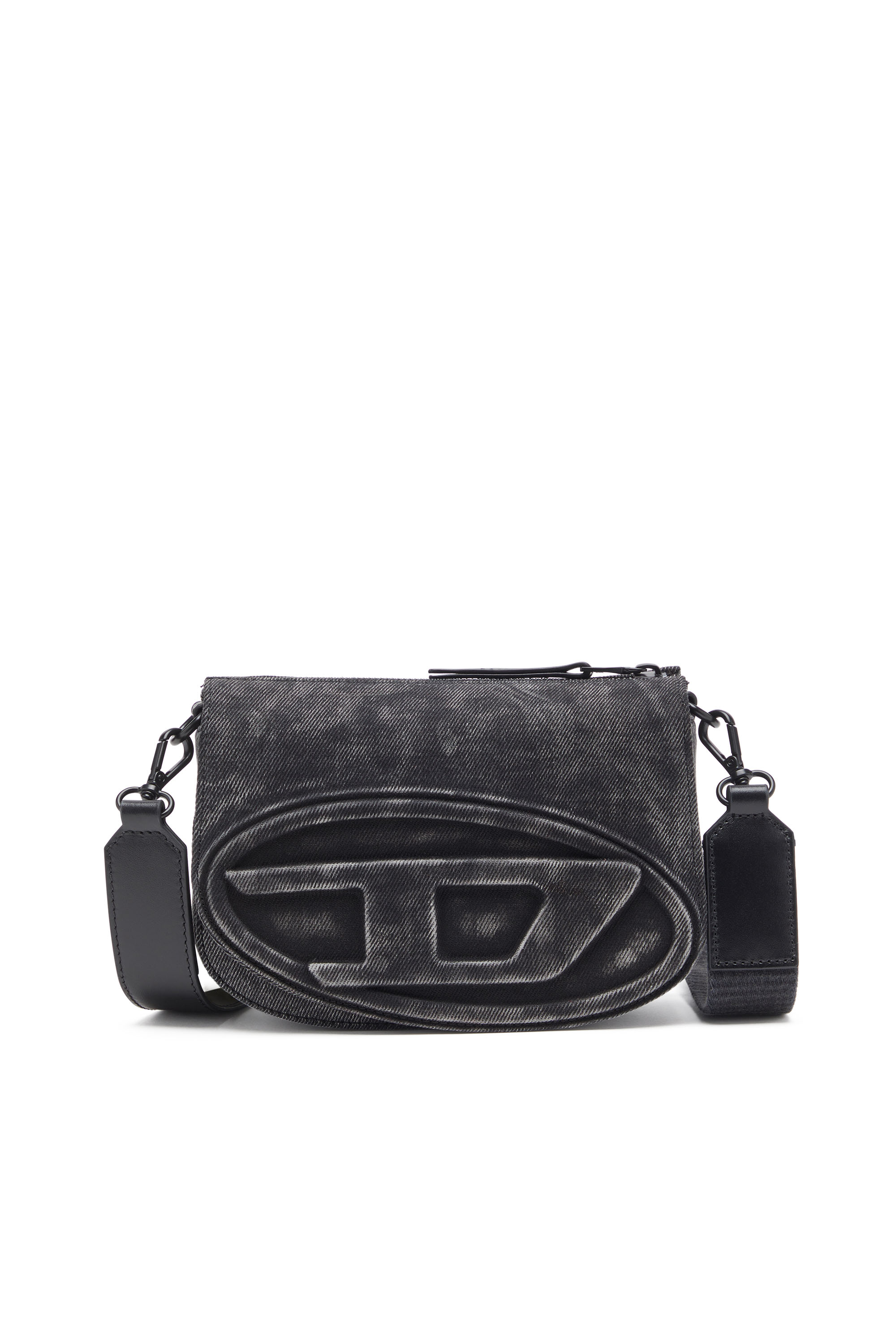 Diesel - 1DR CAMERA BAG, Unisex's 1DR-Camera bag in stonewashed denim in Black - 2
