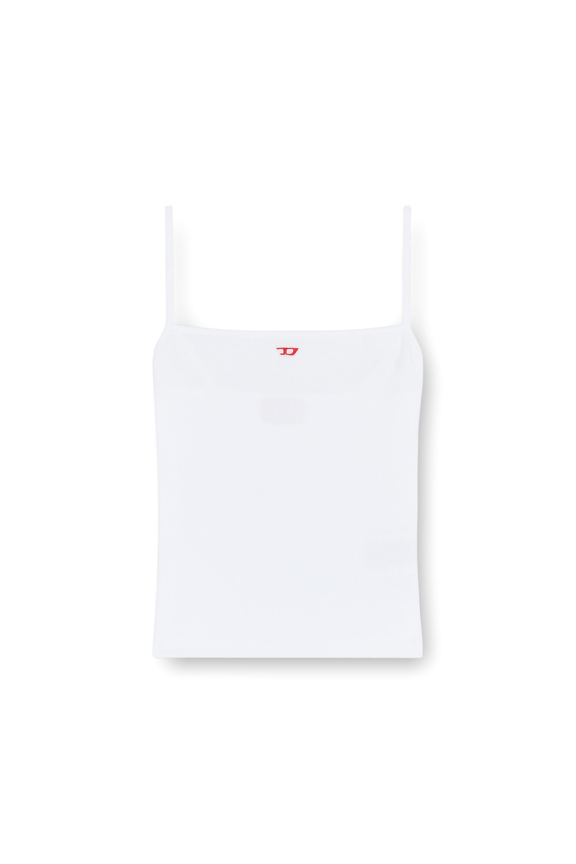 Diesel - T-HOP-D, Woman's Cami top with embroidered D patch in White - 3