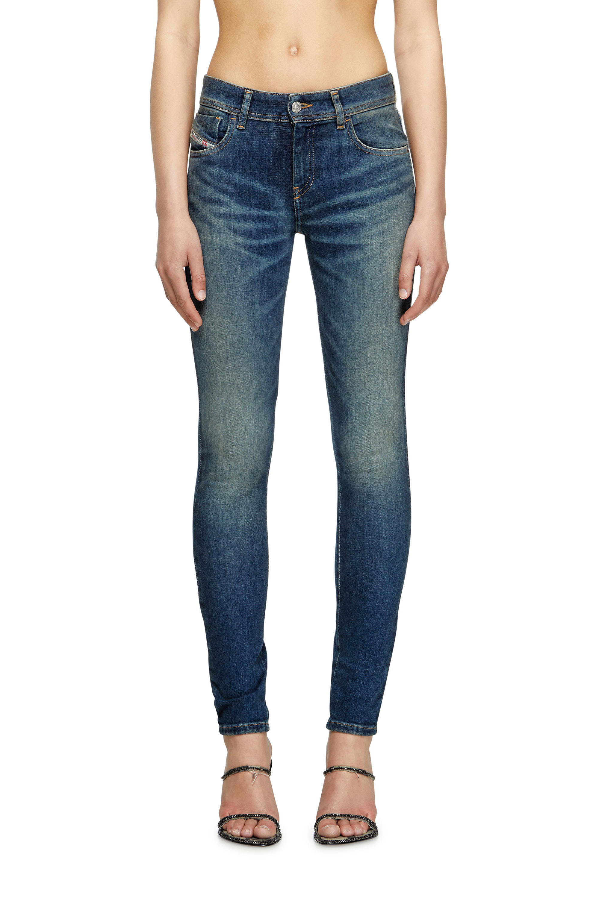 Diesel - Woman's Skinny Jeans 2017 Slandy 09L95, Medium blue - 1