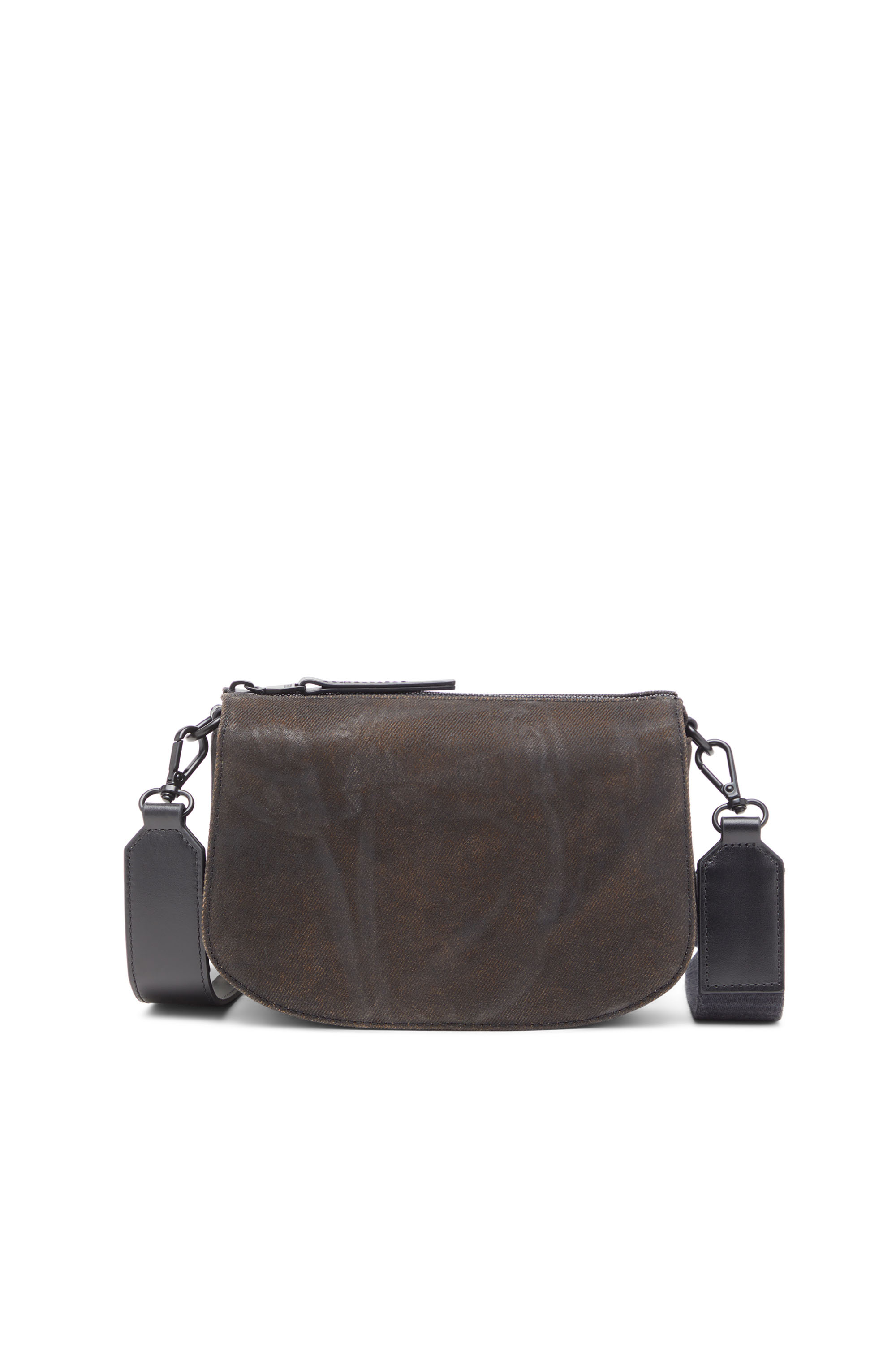 Diesel - 1DR CAMERA BAG, Man's 1DR-Camera bag in flocked denim in Black - 3