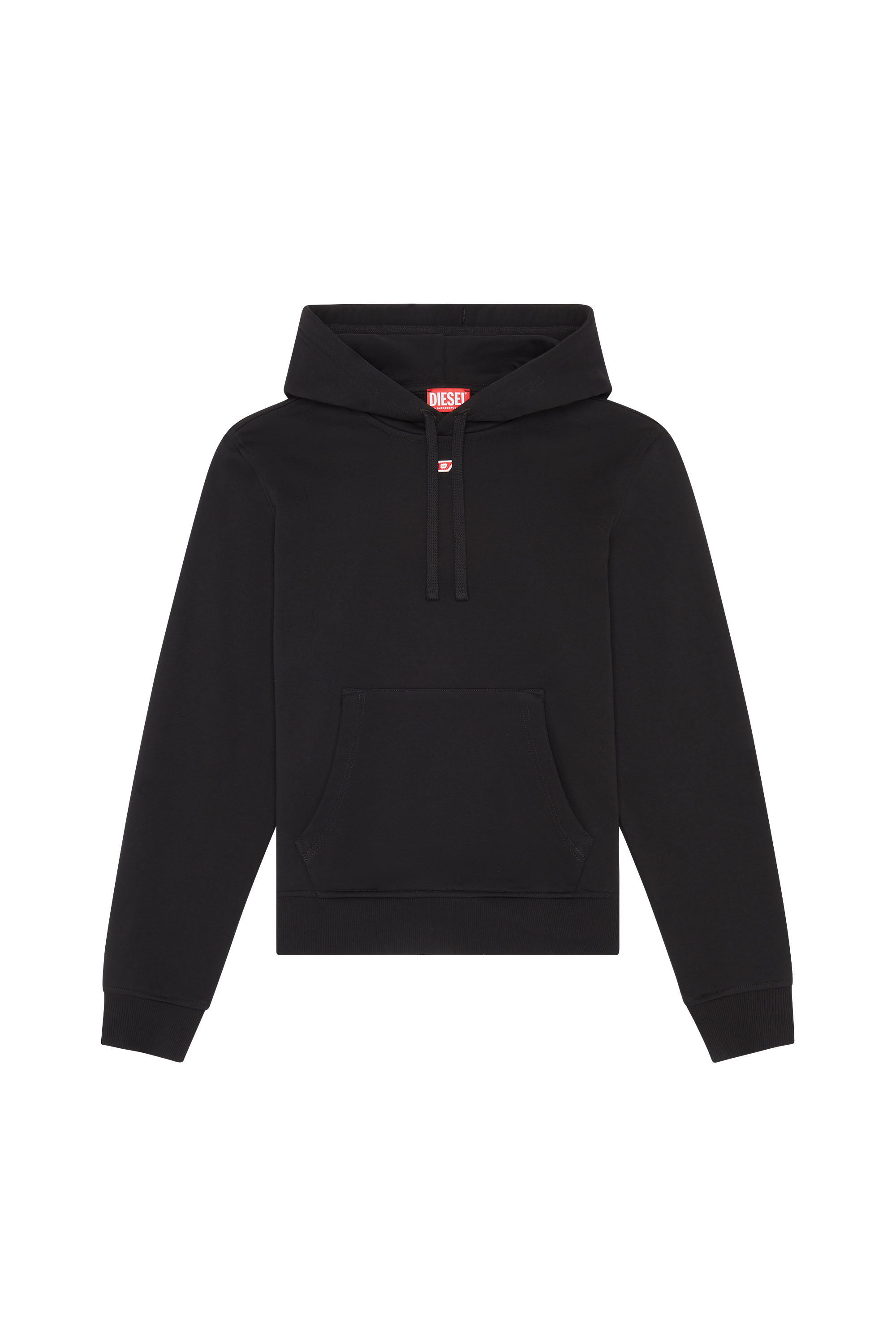 Diesel - S-GINN-HOOD-D, Woman's Hoodie with embroidered D patch in Black - 3
